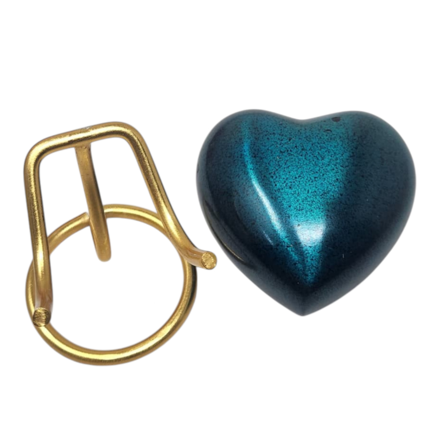 Personalized Mini Heart Cremation Urn for Ashes with Stand Velvet Box
