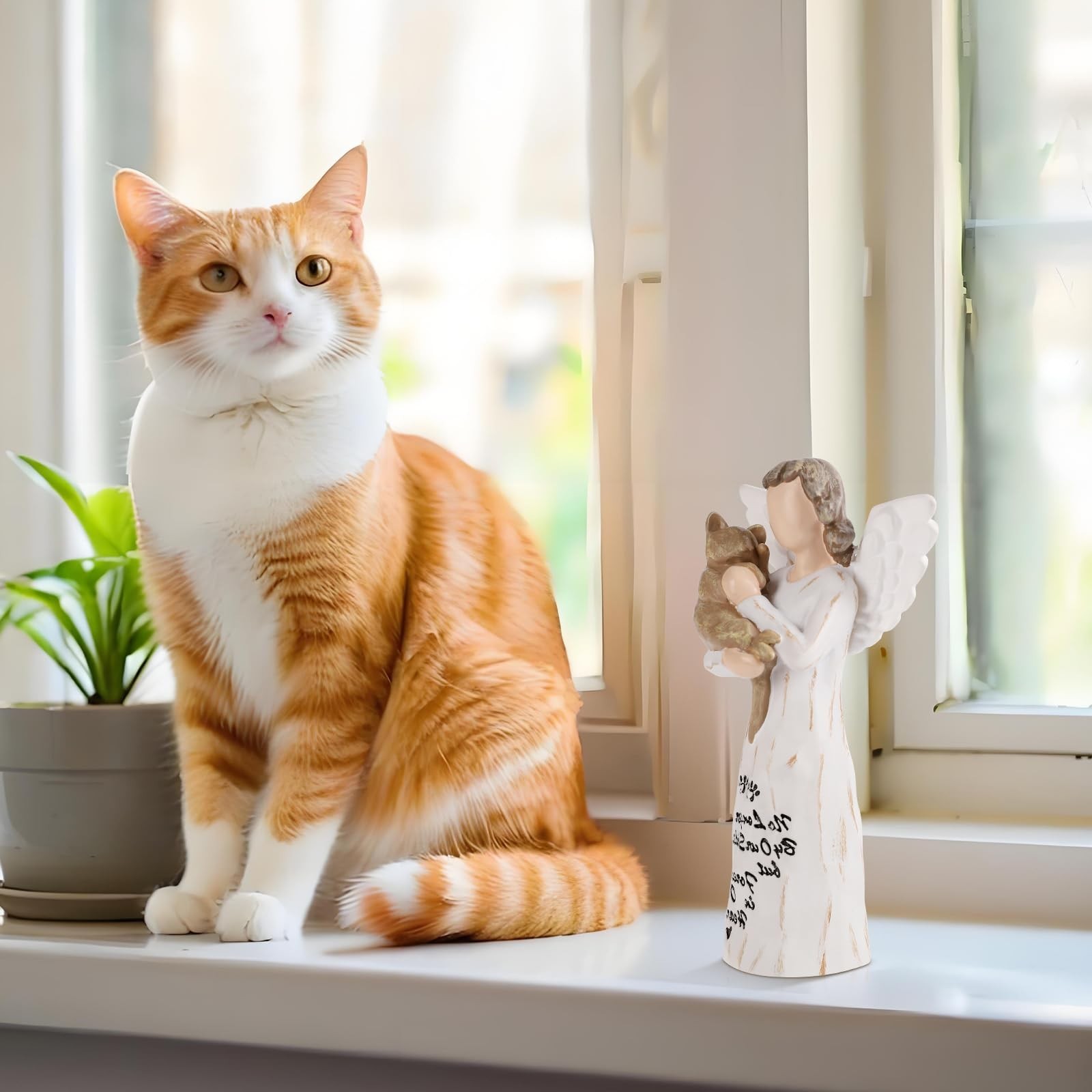 Cat Memorial Gifts, Angel Figurine Statue for Cat Lovers in Memory of Their B…