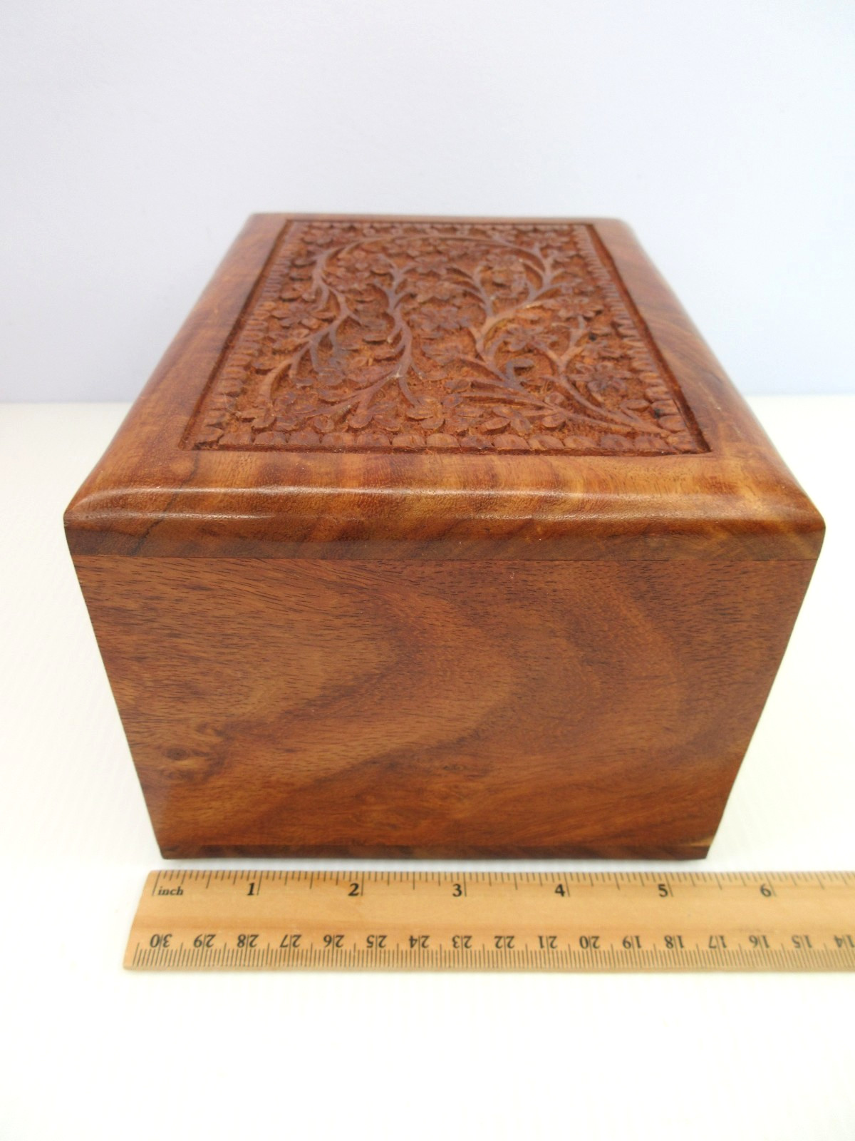 Remembrance Carved Wooden Box TREE of LIFE Pet Cremation Urn 7.5″ x 5.5 x 4.5
