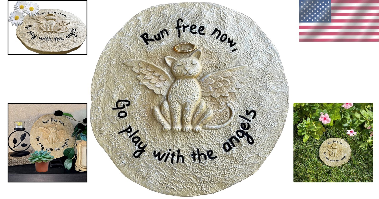 Elegant Waterproof Cat Memorial Stone – Durable Tribute for Beloved Pets