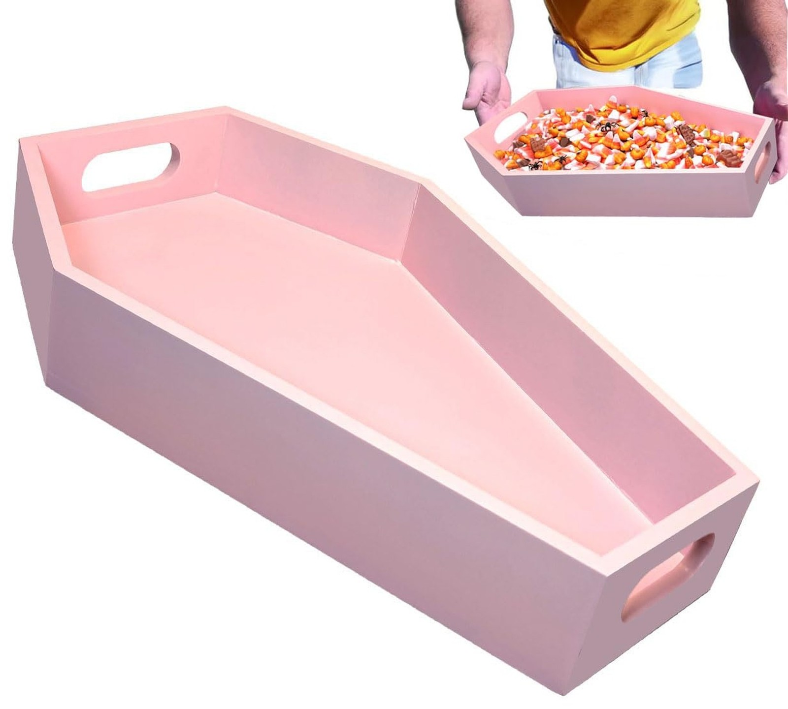 Pink Halloween Decor – Coffin Tray 14.2” Tall Halloween Decorations for Her …