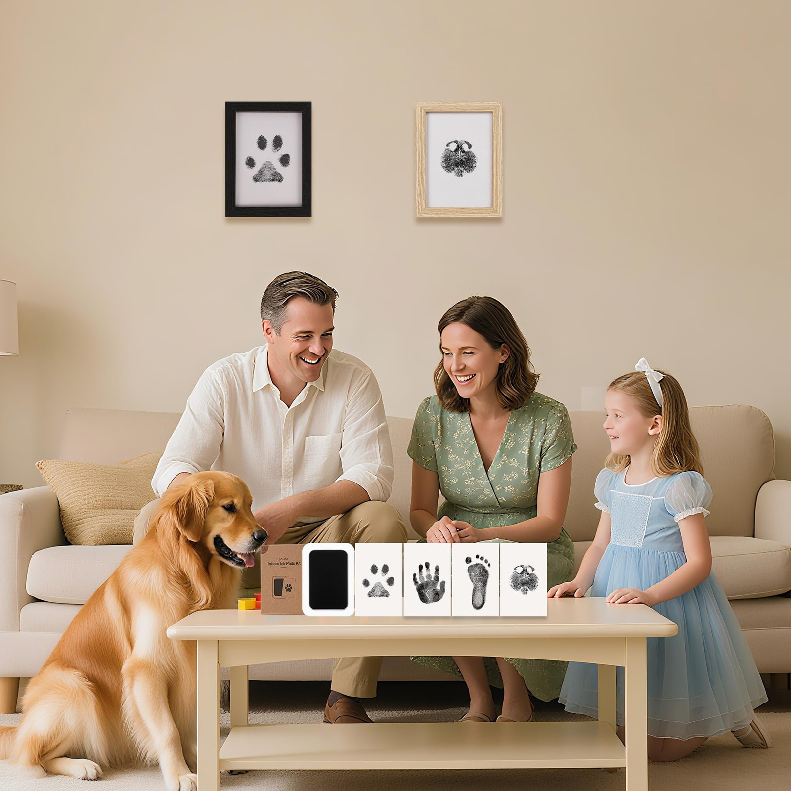 Inkless Paw Print Kit for Dogs,Cats & Babies – Clean Touch Dog Nose & Baby Ha…