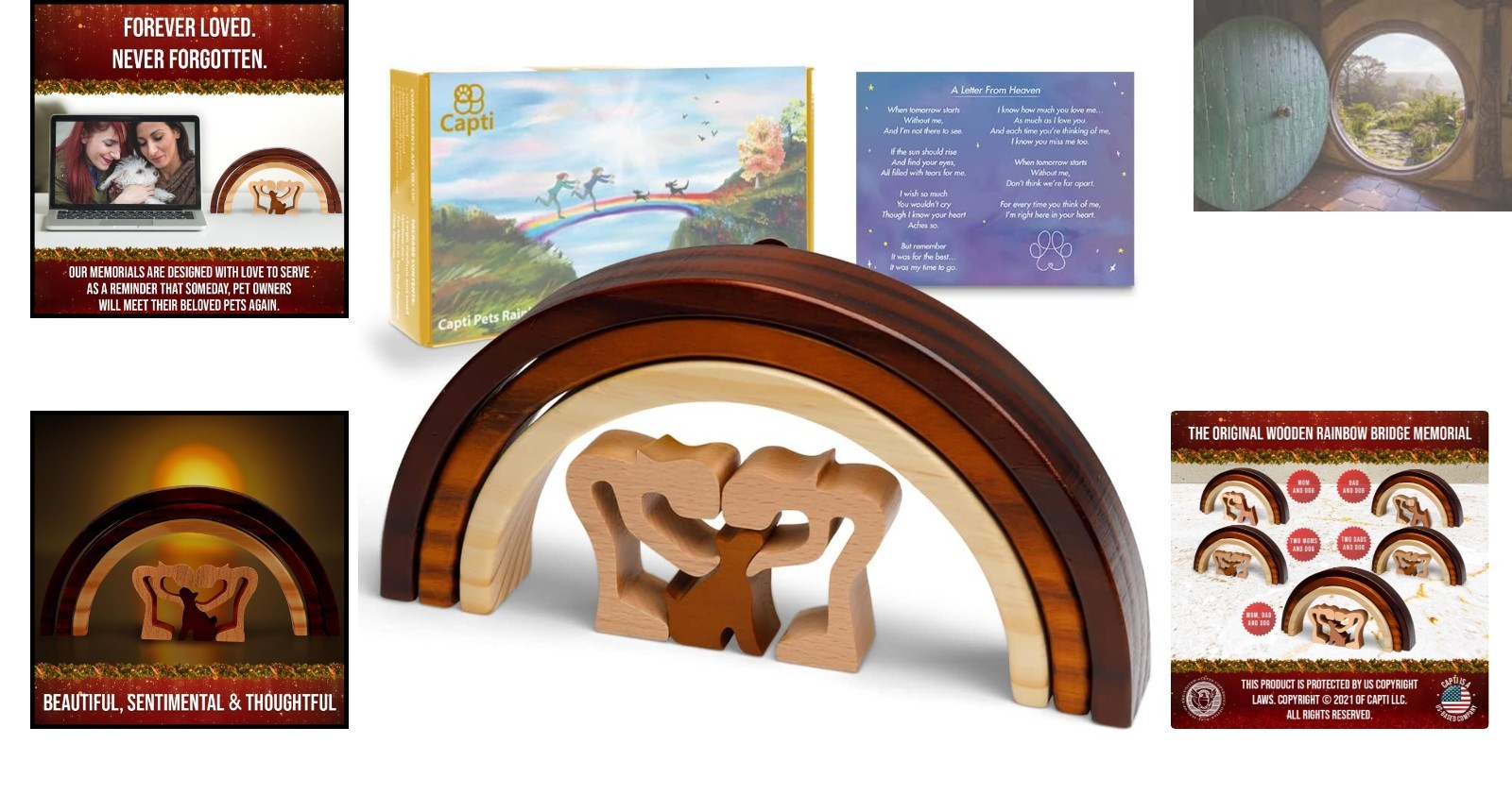 Handcrafted Rainbow Bridge Memorial Gift – Loss of Dog Keepsake for Pet Lovers