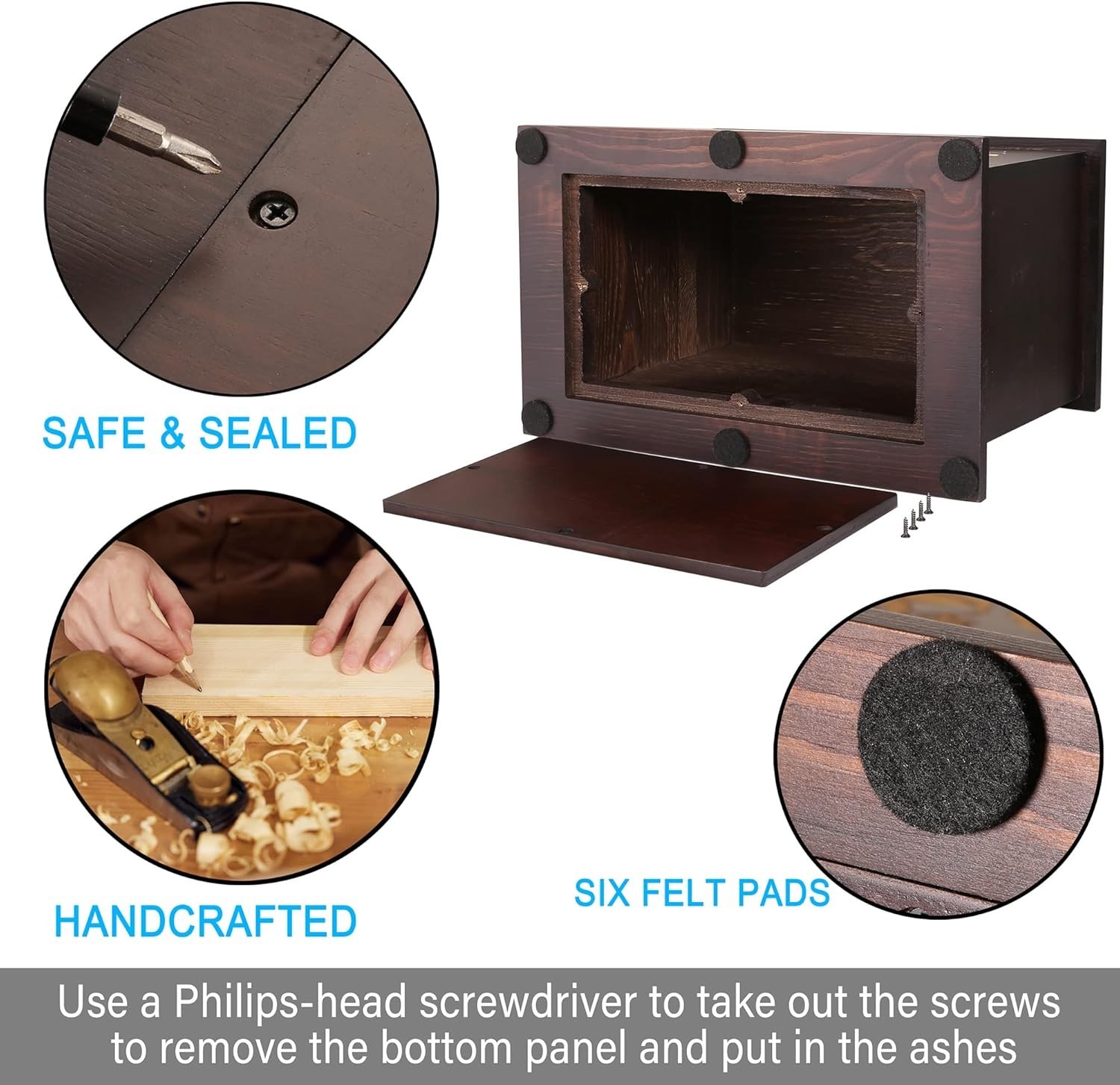 Cremation Memorial Urns for Human Ashes Adult Male Female, Wooden Urns Box an