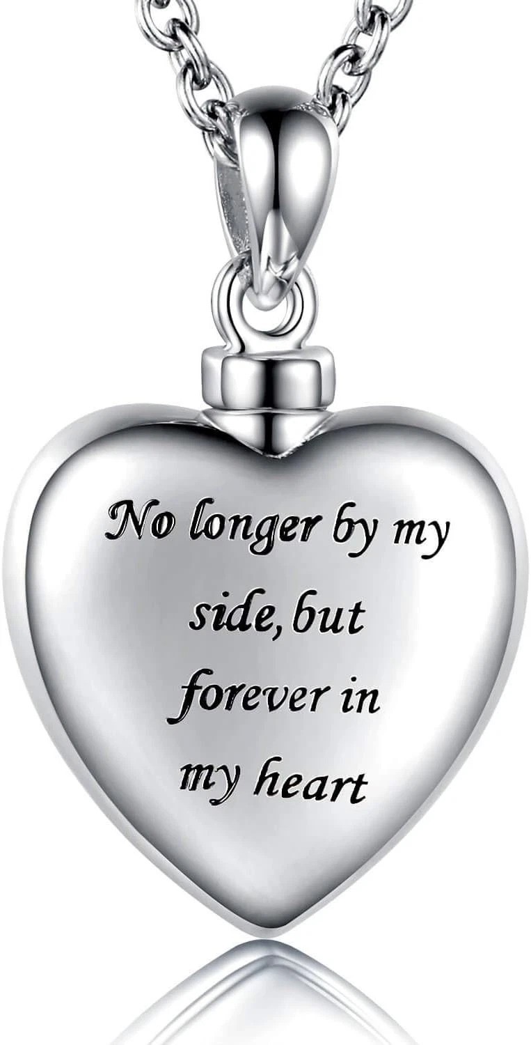 Dainty Pet Memorial Jewelry – 925 Silver Ash Pendant Necklace for Grieving Souls