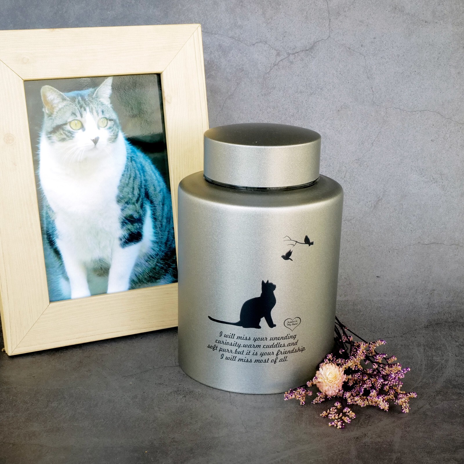 Pet Cremation Cats Urns for Ashes, Up to 60 lbs Cat Memorial Keepsake Urns