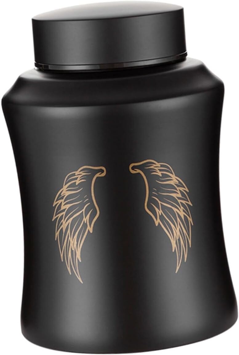 * NEWDREAM * PET URN — MATTE BLACK — METAL