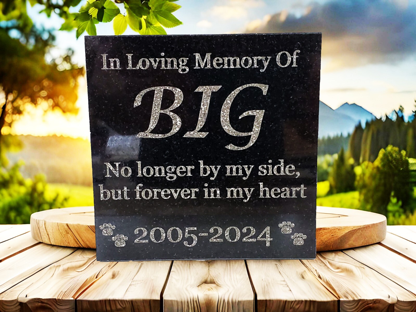 Pet Memorial Grave Stone Garden Marker for Dog or Cat Personlized Headstone d3