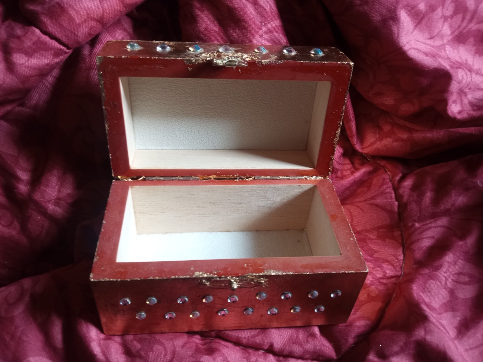Handmade Dog Urn. Real Gold Leaf, Swarovski. Dog Cat Urn One Of A Kind