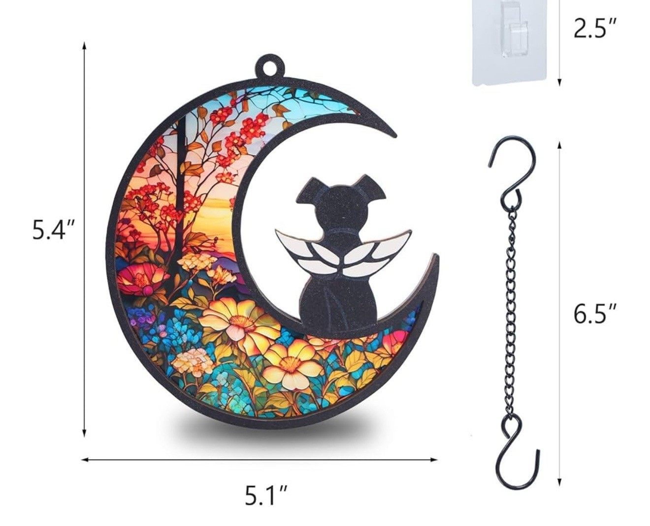 DIY Dog Angel Memorial Suncatcher with Sympathy Card,Dog Memorial Gifts for Loss