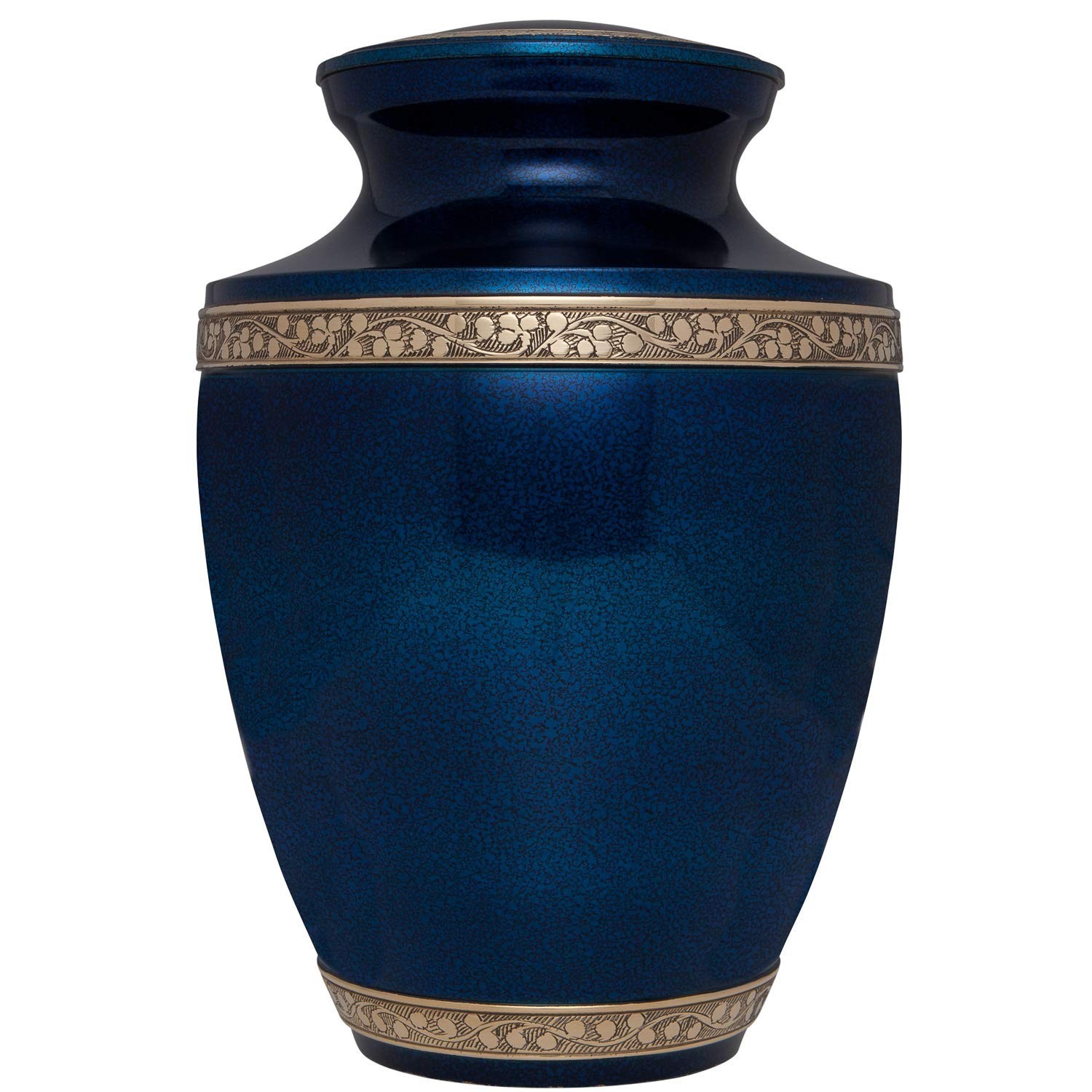 Blue Funeral Cremation Urn for Human Ashes – Hand Made in Brass – Suitable fo…