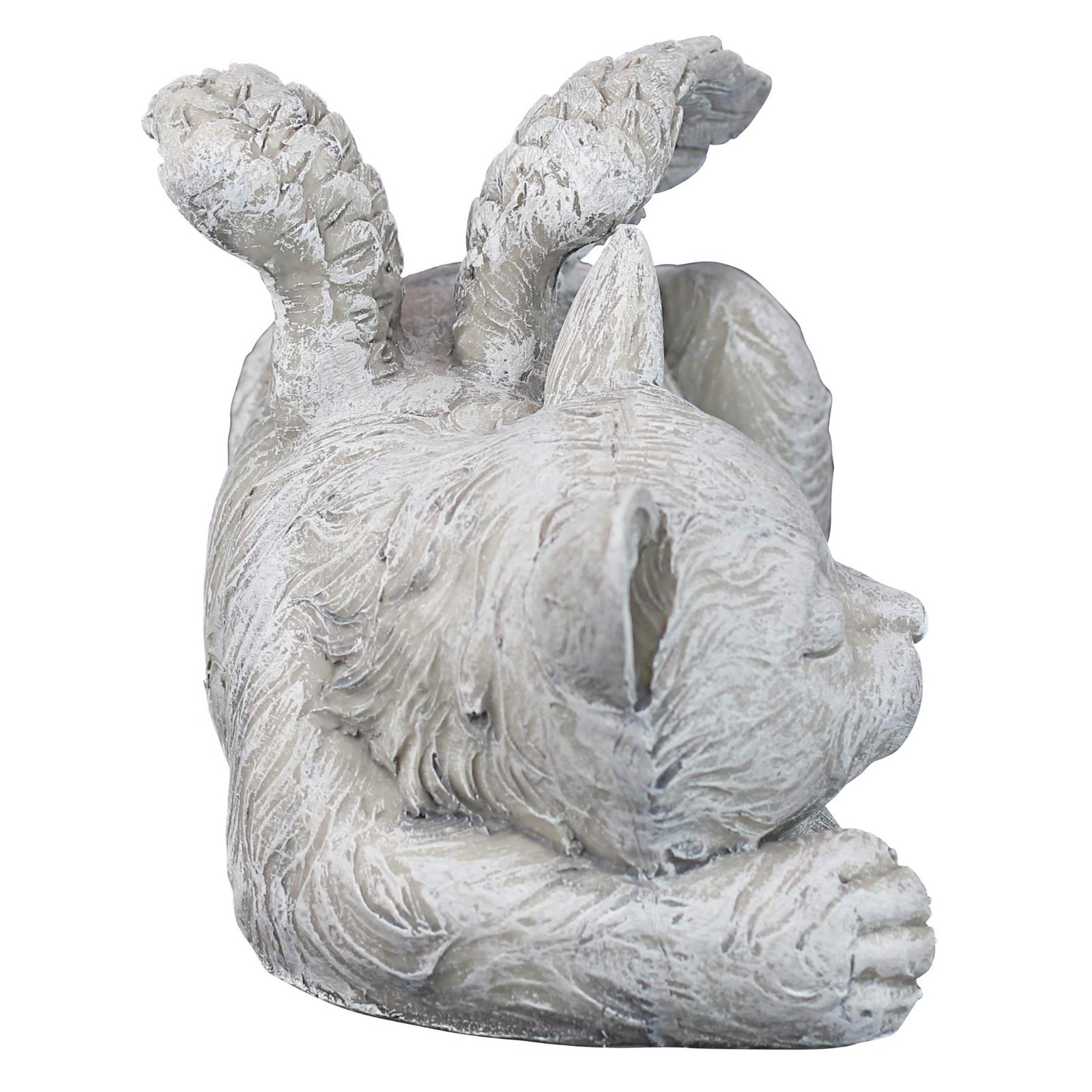 Cat Angel Pet Memorial Grave Marker Statue – 10″ Tribute, Antique Stone Finish