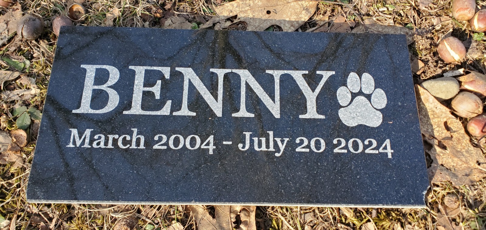Pet Memorial Gravestone Granite Stone Grave Marker Headstone Garden Plaque t9