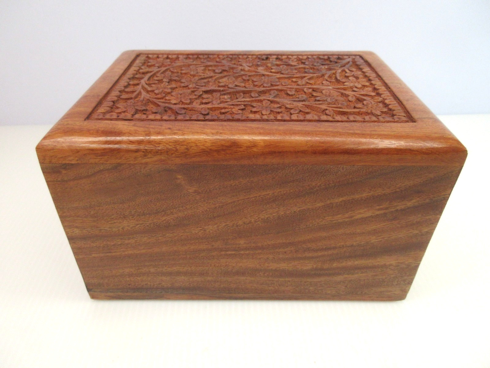 Remembrance Carved Wooden Box TREE of LIFE Pet Cremation Urn 7.5″ x 5.5 x 4.5