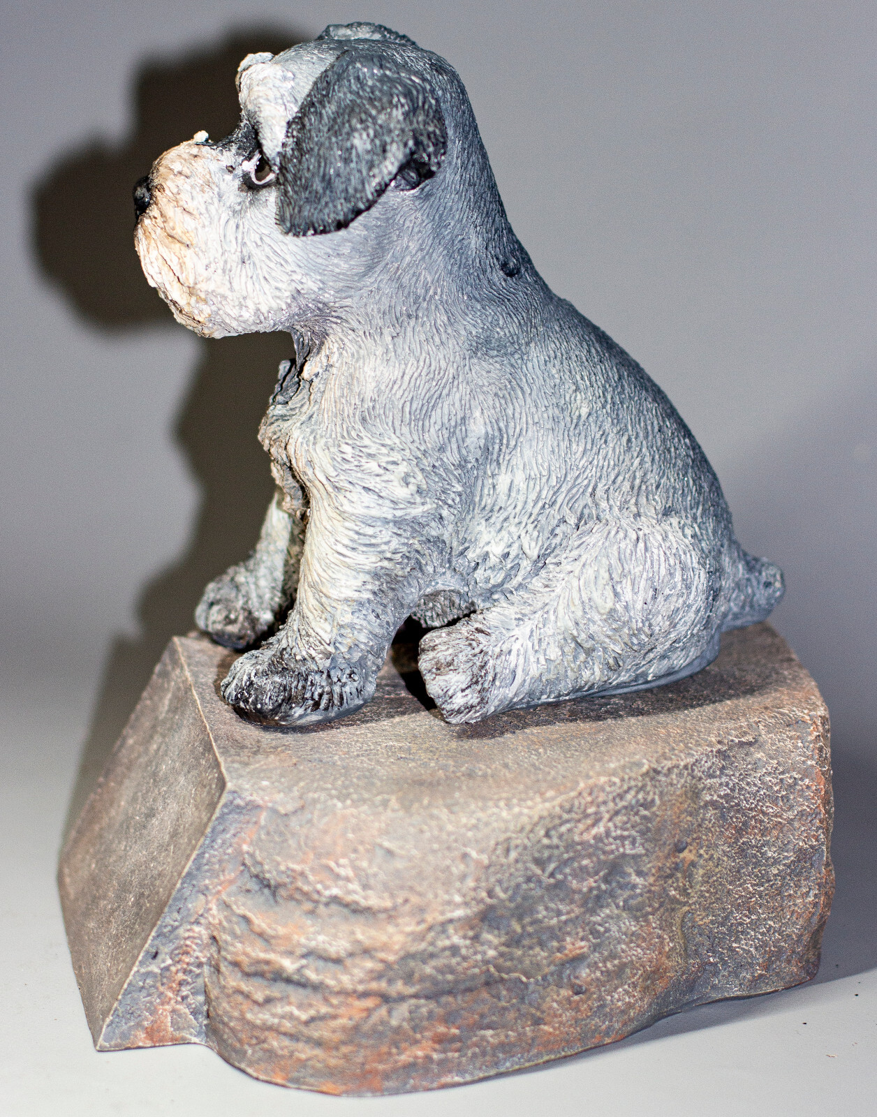 Schnauzer Urn Dog Ashes Unique Memorial Stone Plaque Pet Grave Statue Keepsake