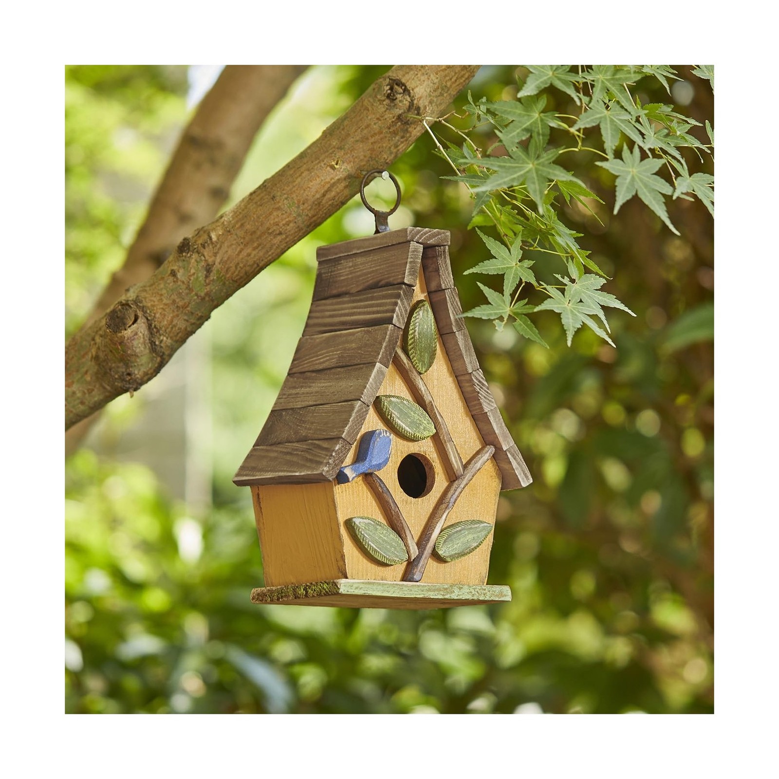 Glitzhome Bird Houses for Outside, Bluebird Houses for Outdoors… FAST USA SHIP