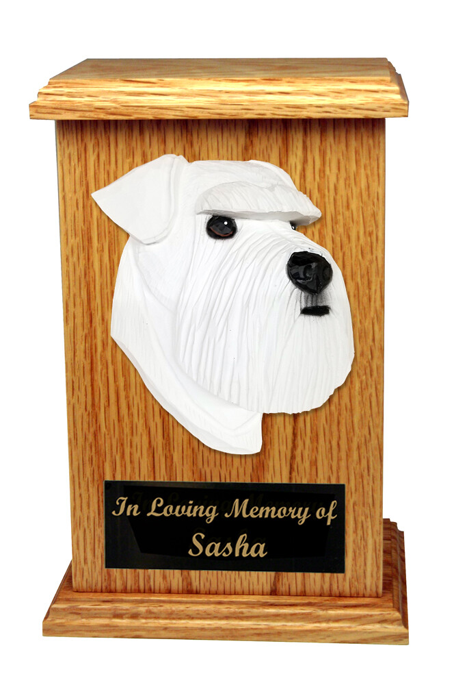 Schnauzer Natural Memorial Urn