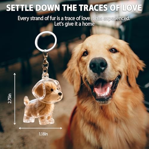 Pet Memorial Keychain Refillable Hair Locket Charm for Grieving or Celebrating