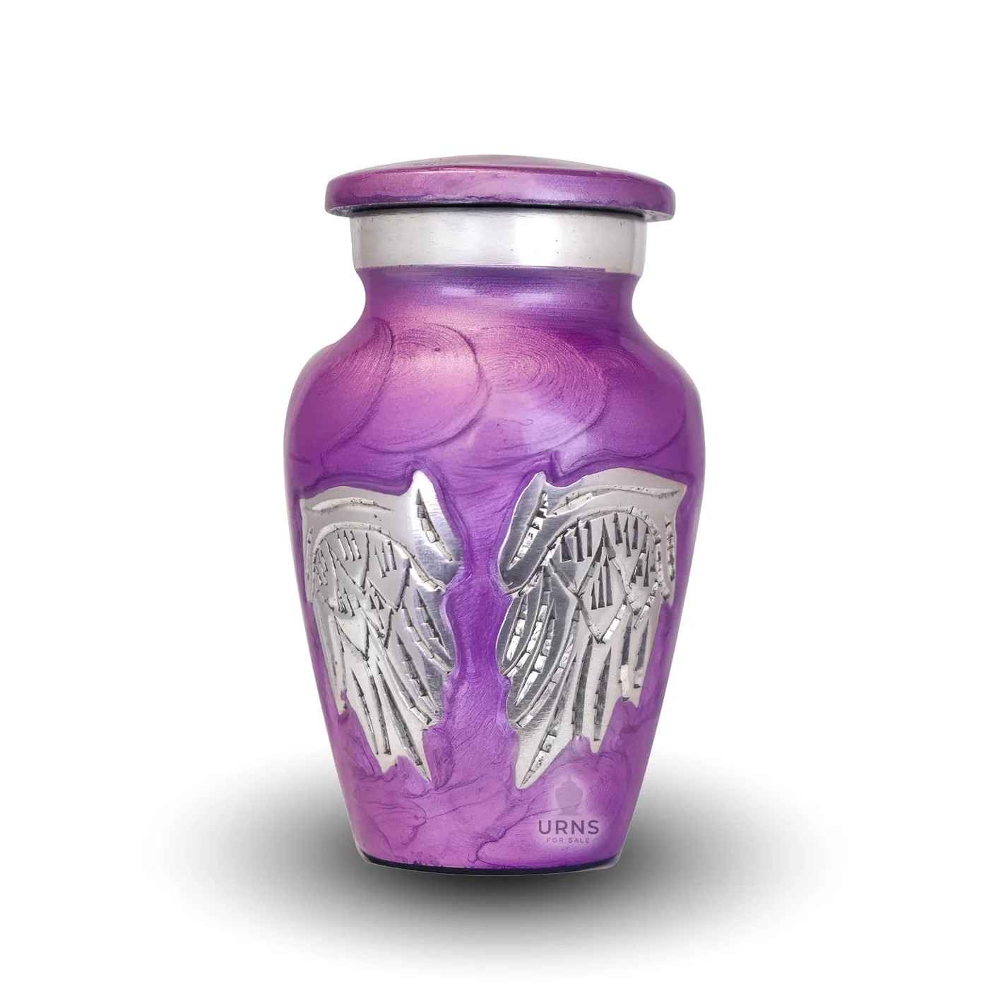 Lavender Angel Wings Keepsake Urn – A Gentle Tribute of Love and Peace