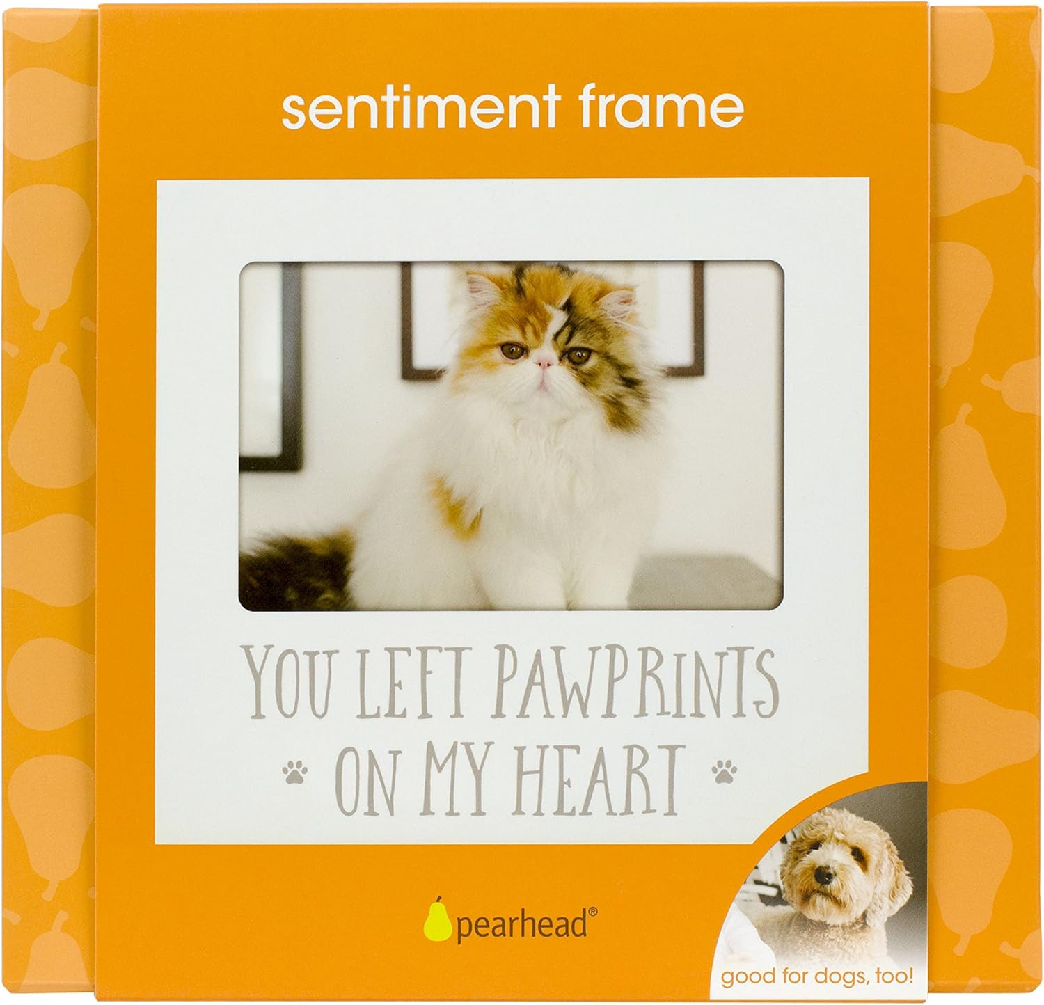 “You Left Pawprints on My Heart” Pet Memorial Picture Frame, Dog or Cat Sympathy