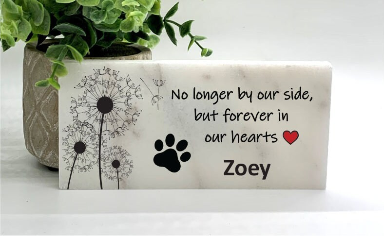 Dog Memorial – Personalized Pet Memorial Stone – Pet Loss sympathy Gift