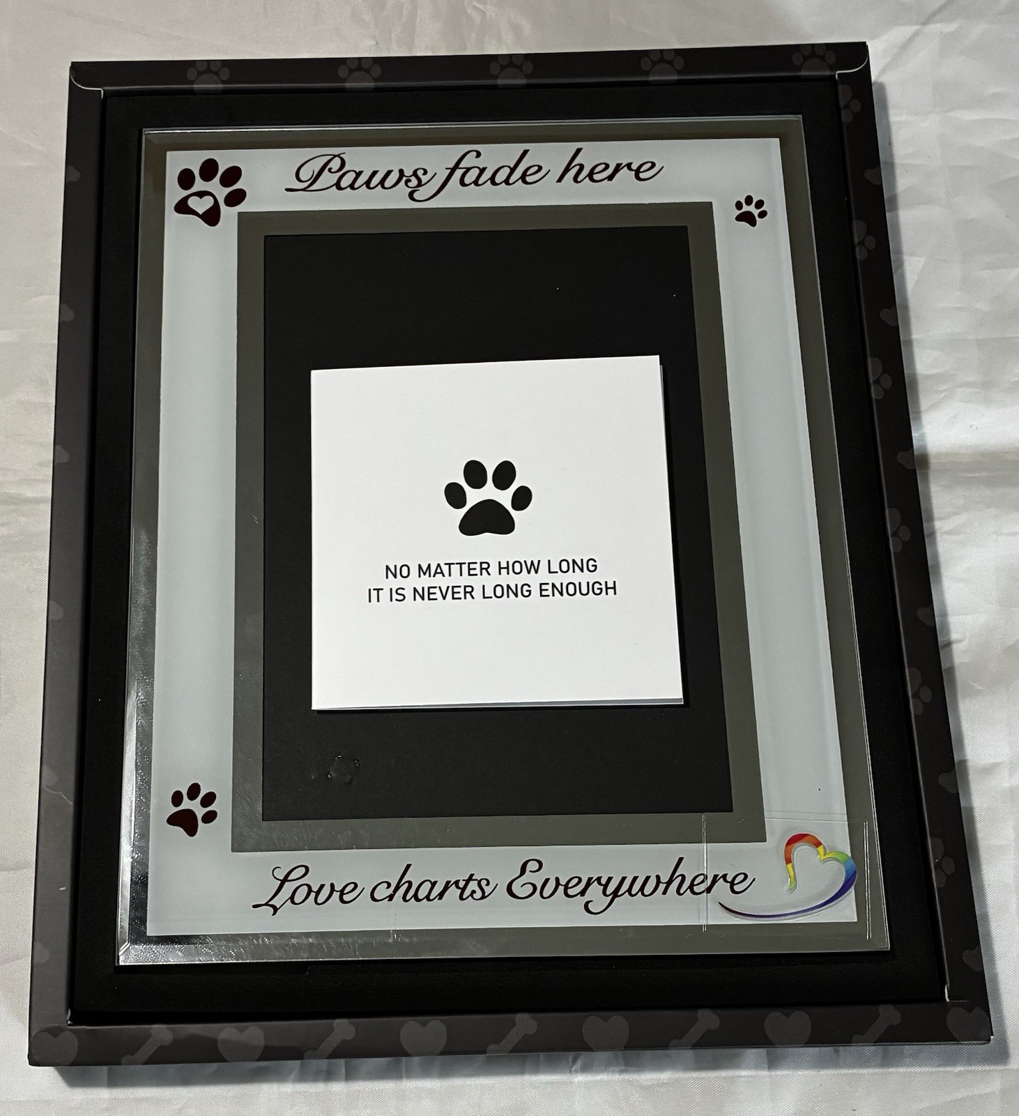 Pet Memorial Frame – Dog & Cat Picture Frame for Pet Loss Matted For 5”x7”