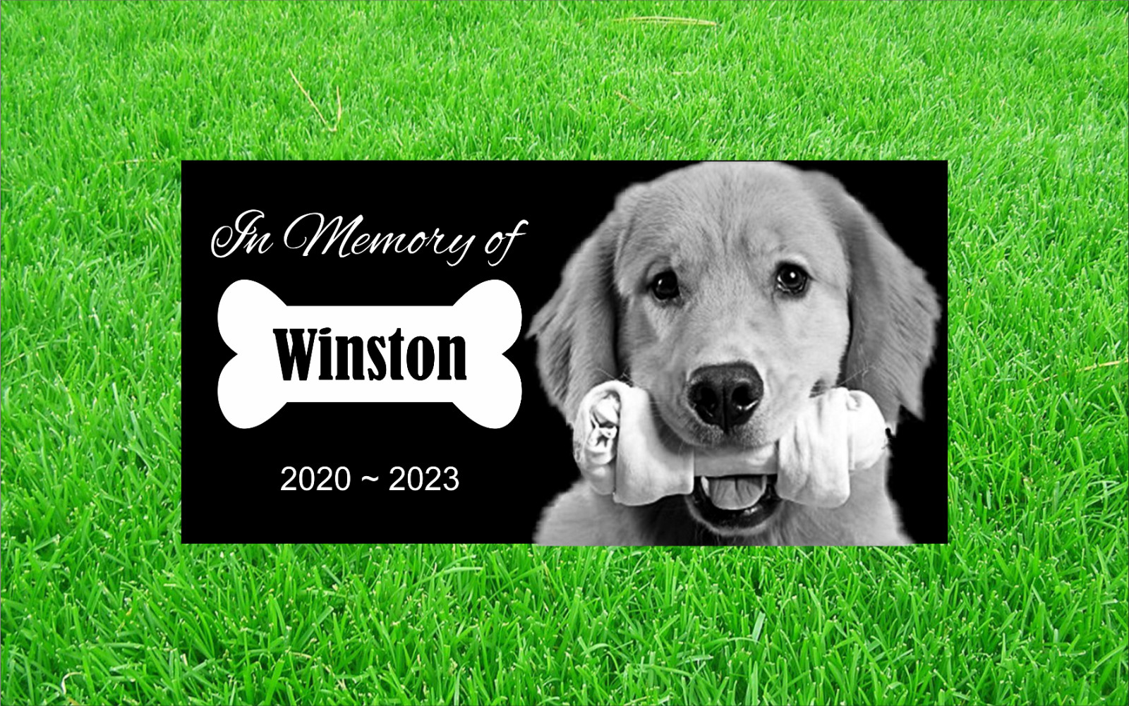 Personalized Pet Stone Memorial Grave Marker Granite Plaque Human headstone