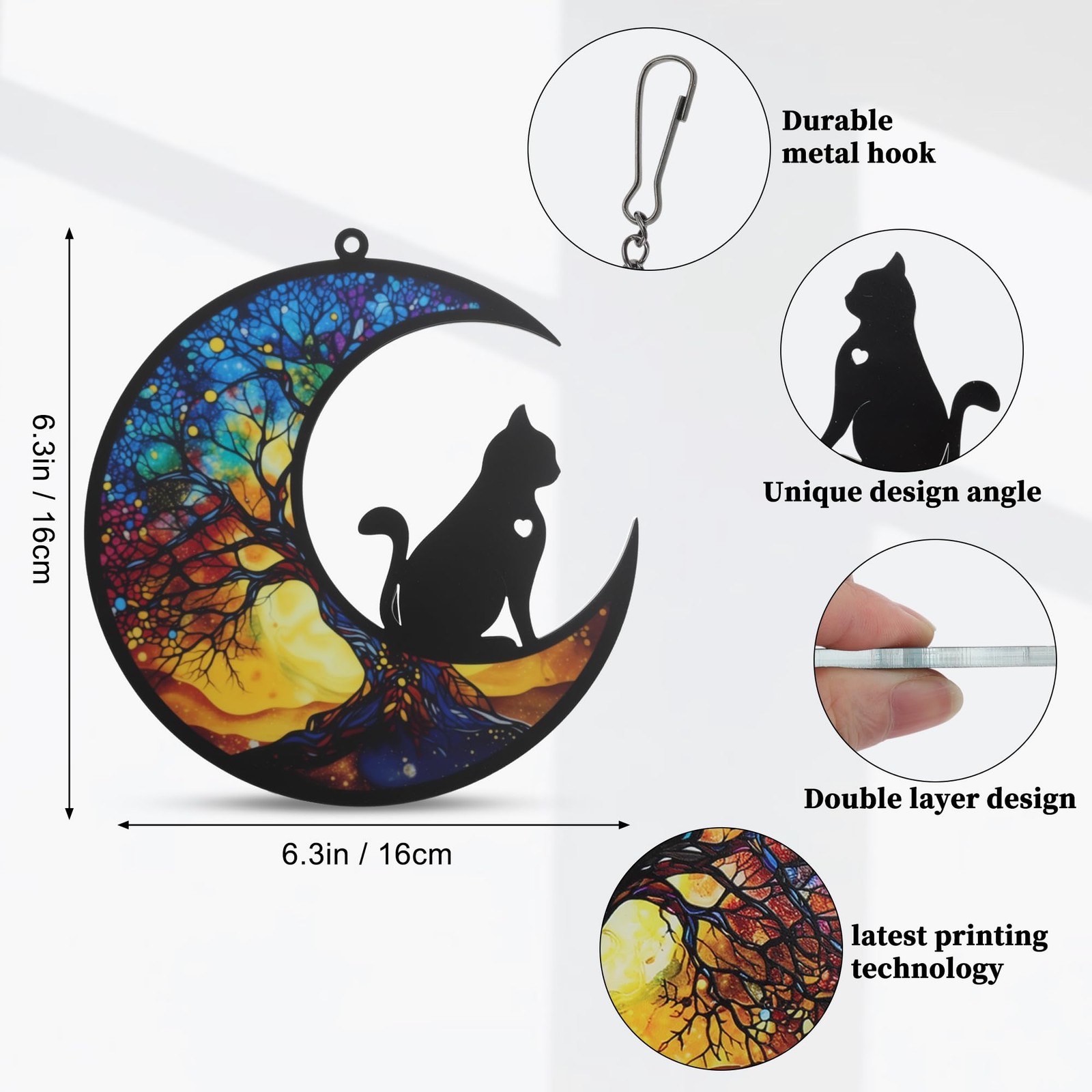 Cat Memorial Gifts, Sympathy Gift for Loss of Cats, Colorful