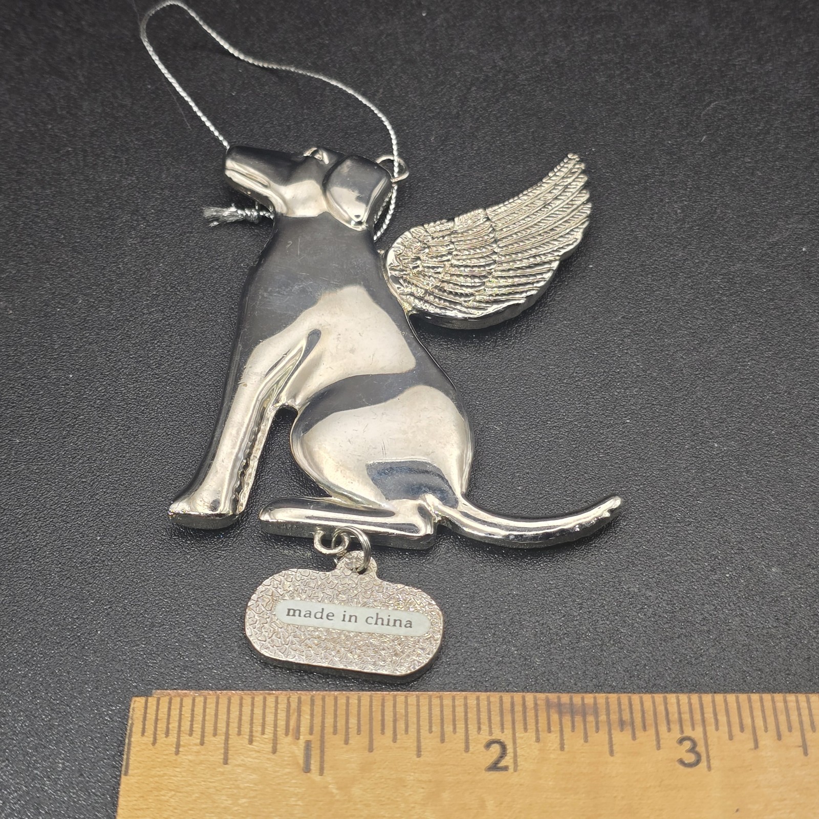 Dog Angel Memorial for Loss of Christmas Ornament Add A Name Puppy Metal