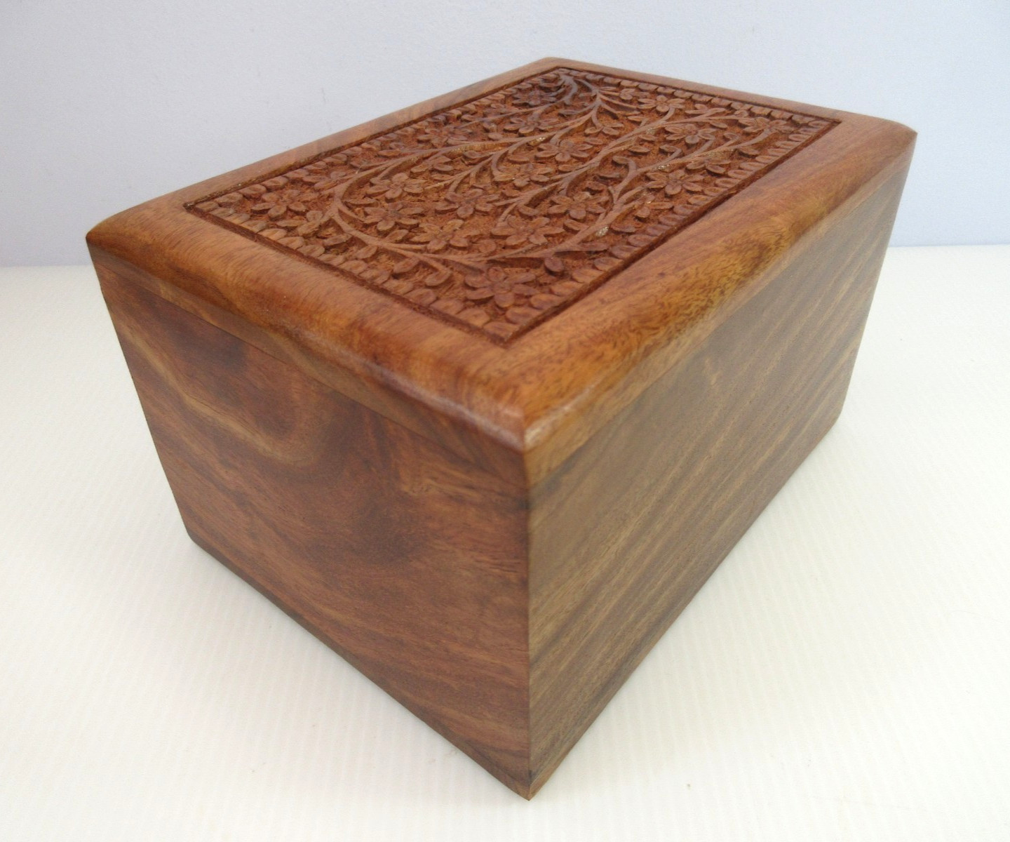 Remembrance Carved Wooden Box TREE of LIFE Pet Cremation Urn 7.5″ x 5.5 x 4.5