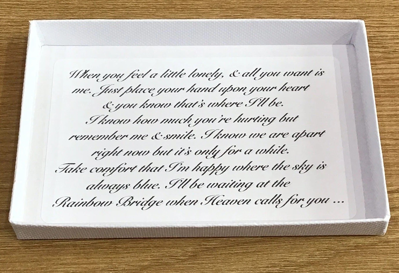 Pet Memorial Loss Sun Catcher In Memory Rainbow 🌈Bridge Poem Friend Gift