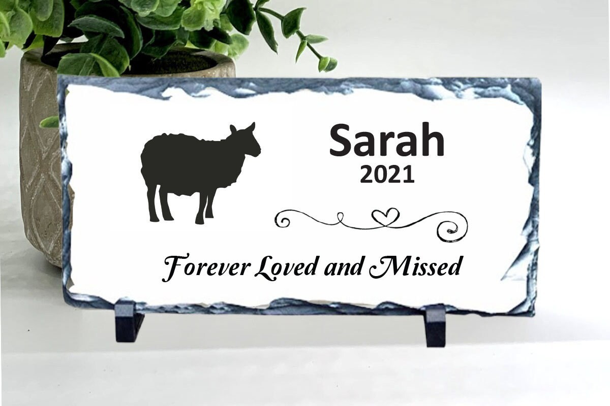 Sheep Memorial – Personalized Pet Memorial Stone – Sheep Loss sympathy Gift