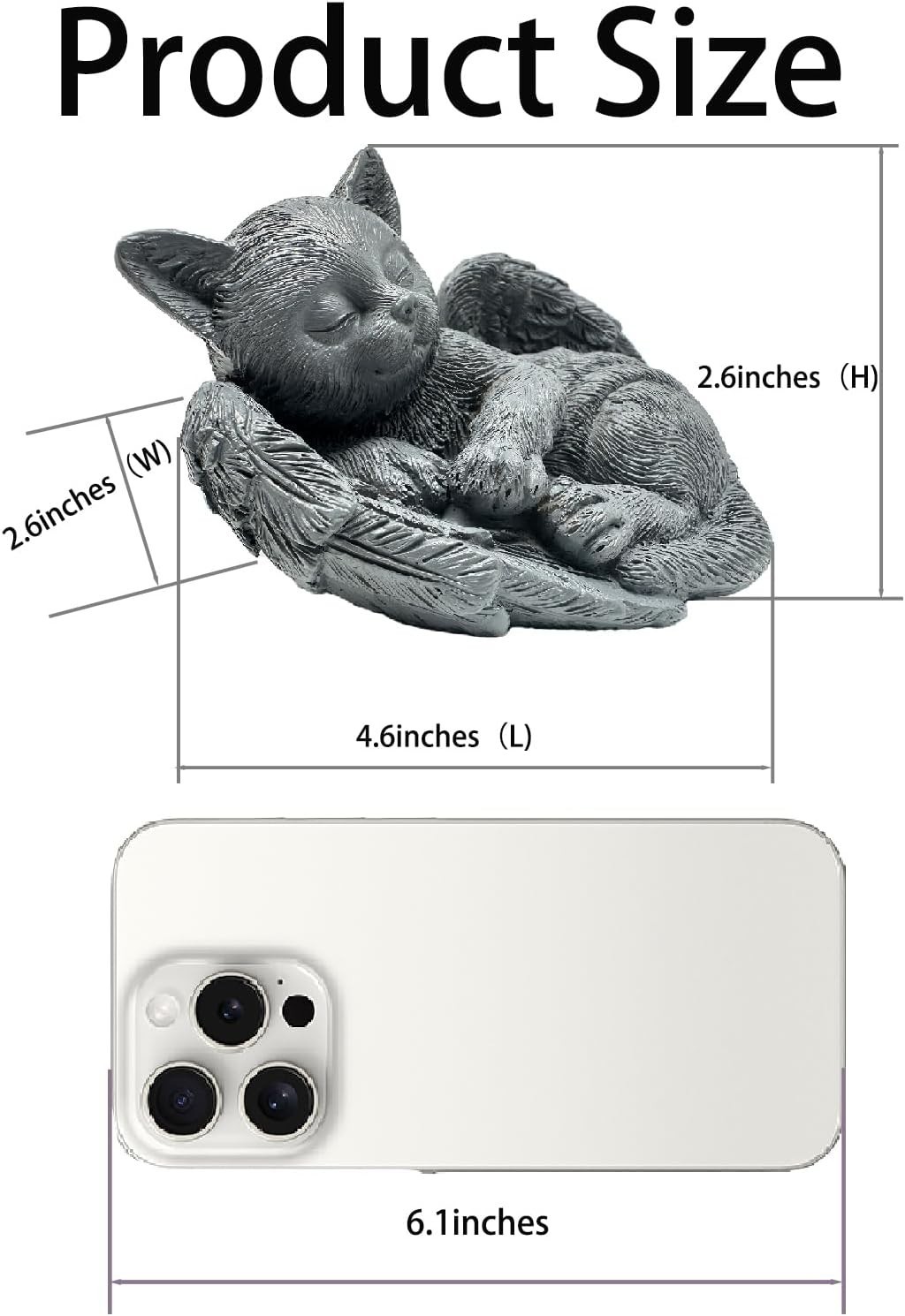 Small Cat Memorial Stone Commemorates Our Lost Fur Baby,Peaceful Sleeping Angel