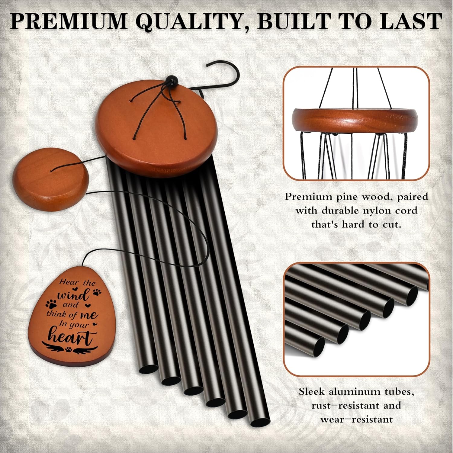Dog Memorial Gifts for Loss of Dog, 28″ Pet Memorial Wind Chimes, Loss of Dog