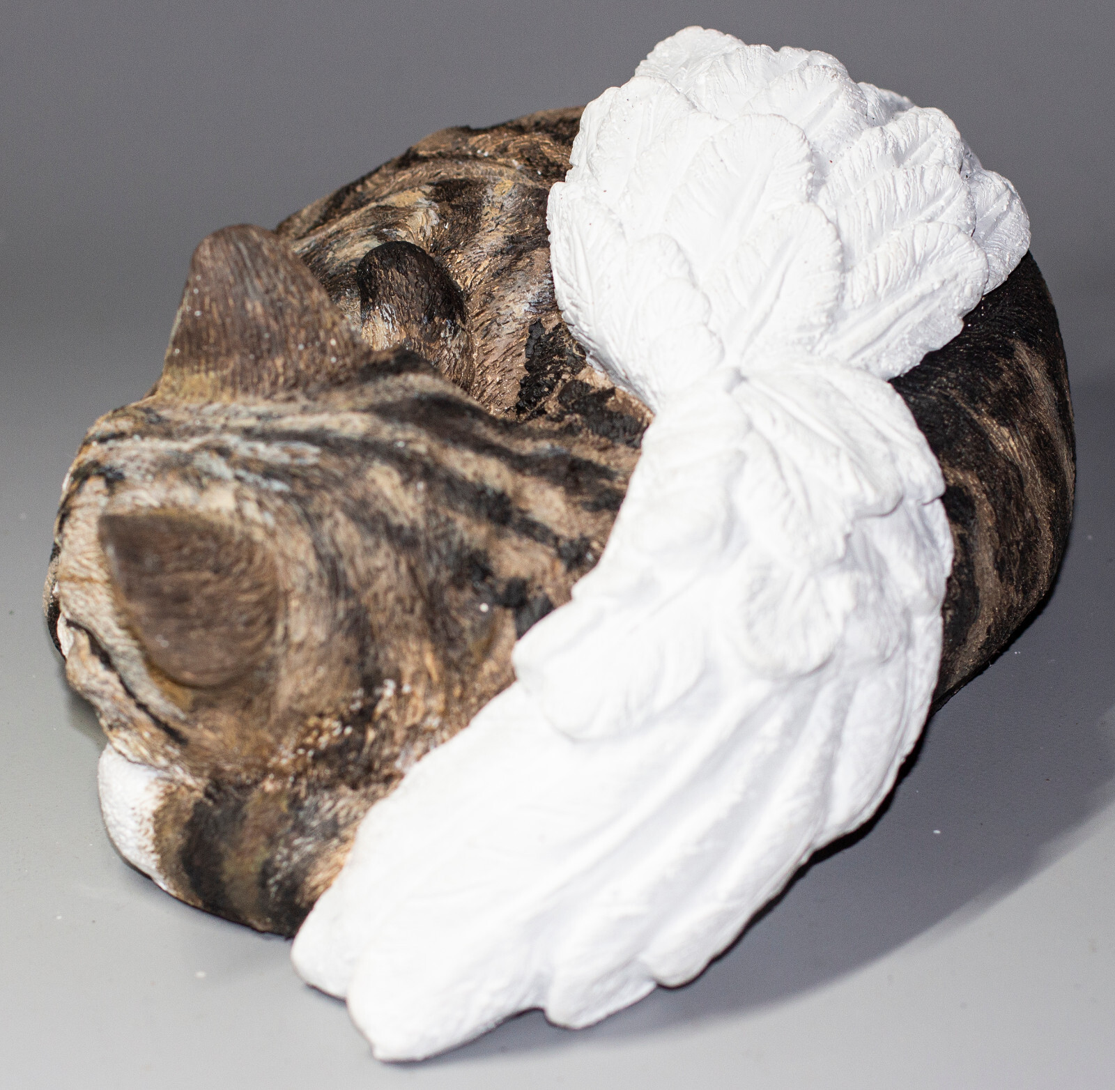 Unique Urn Striped Cat Sculpture Pet Ashes Memorial Grave Decor Funeral Keepsake