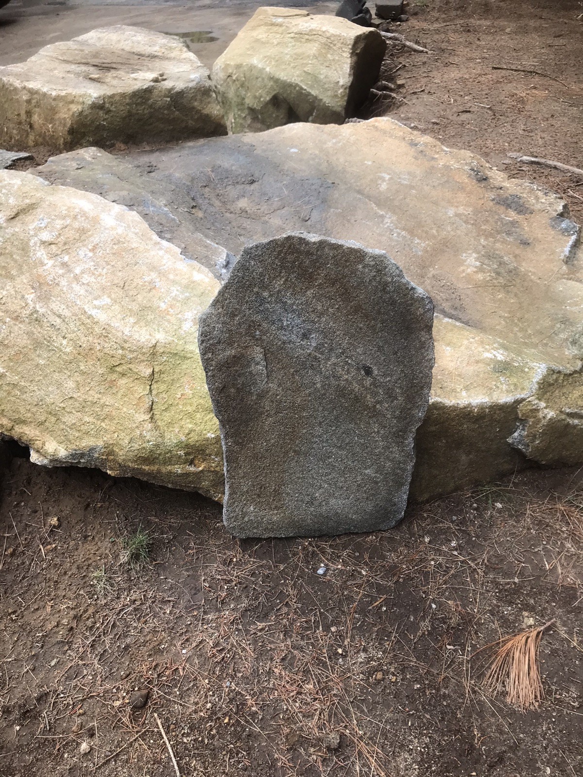 Natural Quartz Granite Stone Grave Marker Headstone Garden Pet Memorial Burial