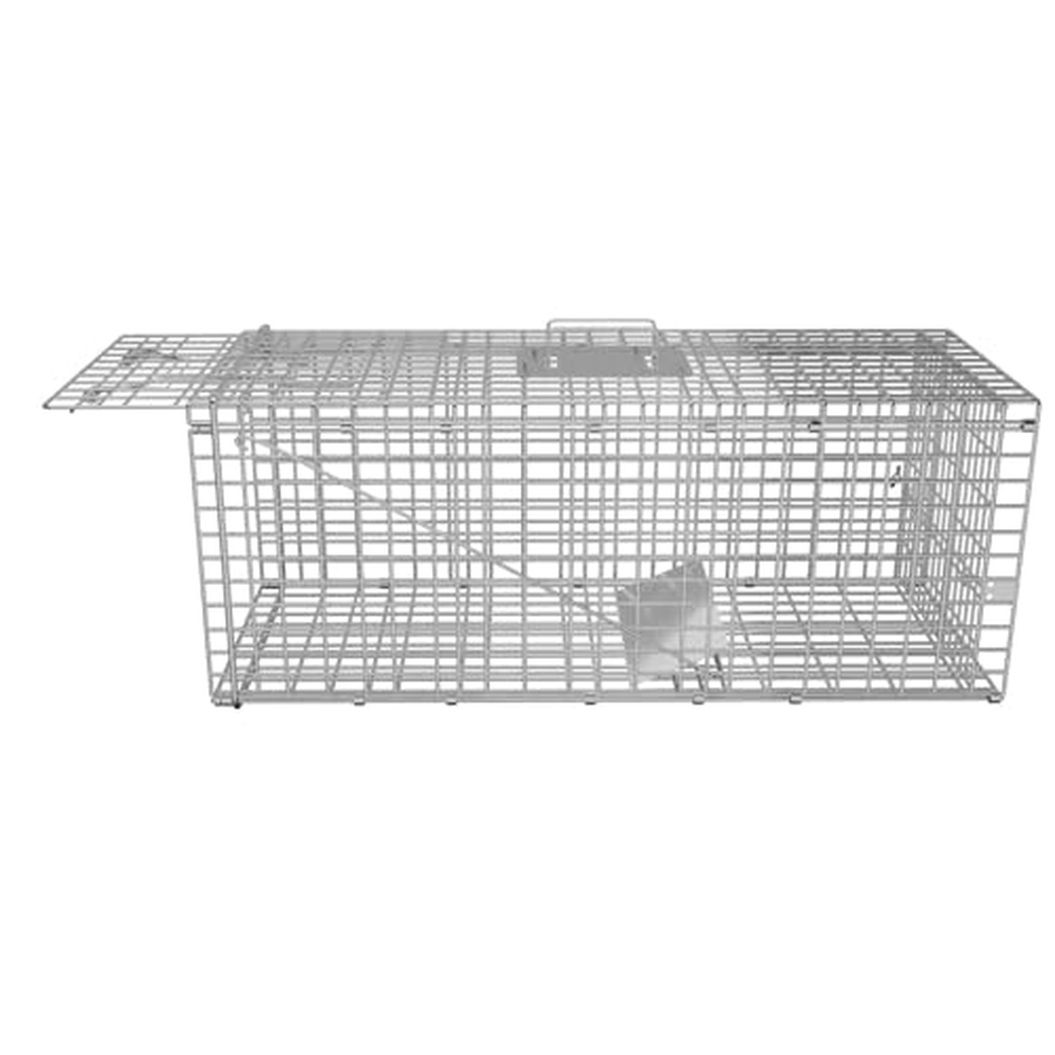 Live Animal Cage Trap, 31″ x 11″ x 12″ Heavy Duty Folding Raccoon Traps, Huma…