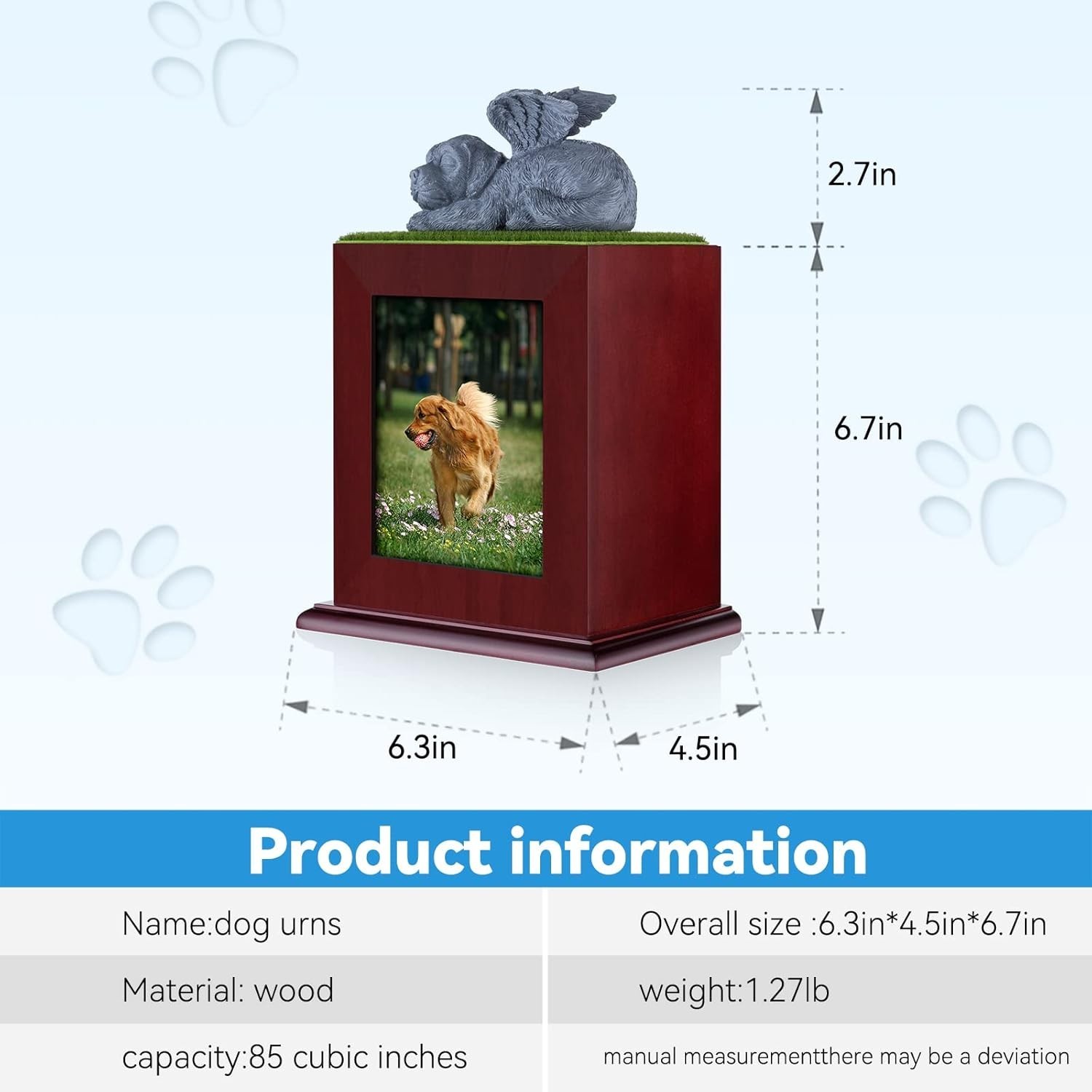 Pet Cremation Urns Pet Urns for Large Dogs Ashes Dog Ashes Urn Box for Dog Ashe