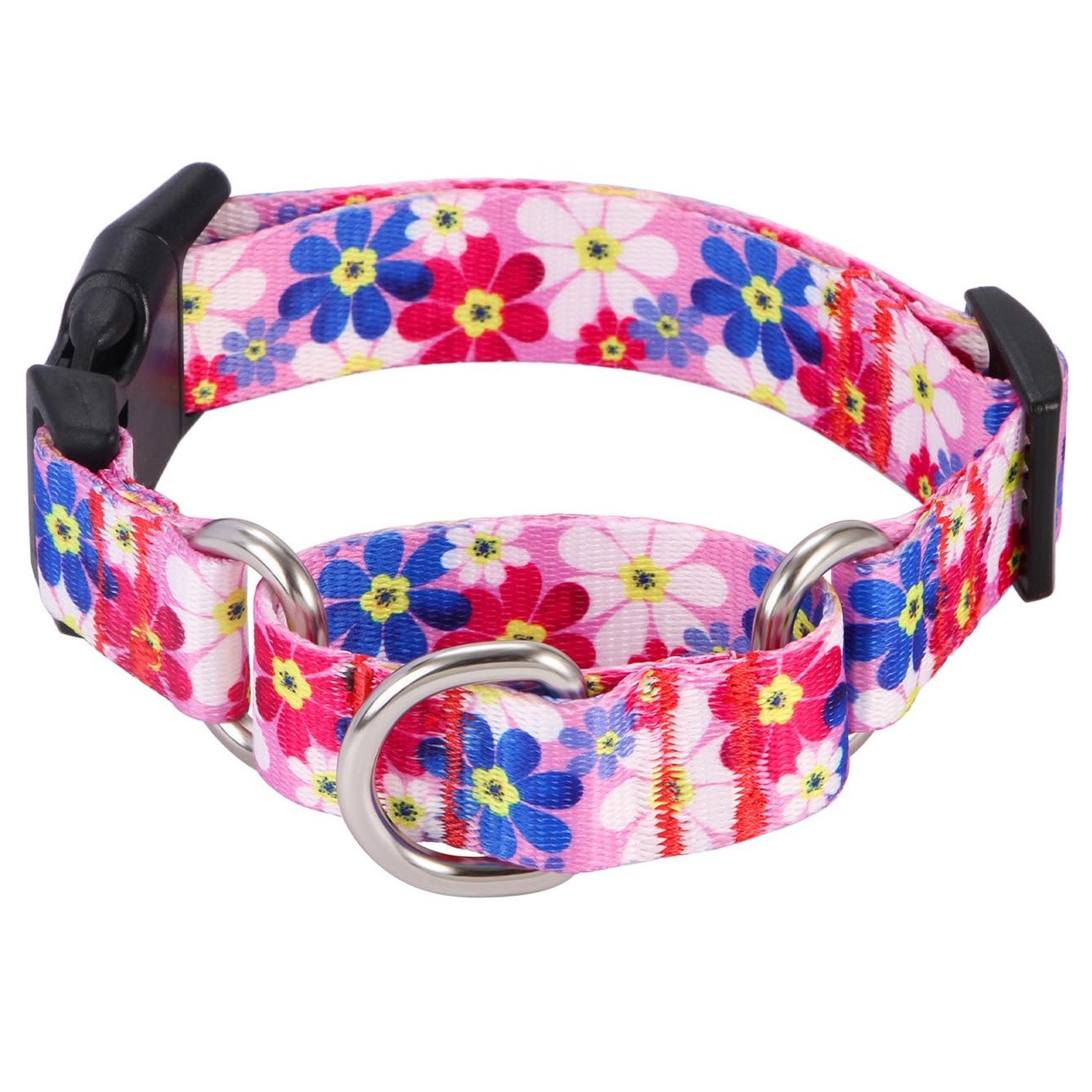 Dog Martingale Collar with Quick Release Buckle, Adjustable Soft Escape Proof…