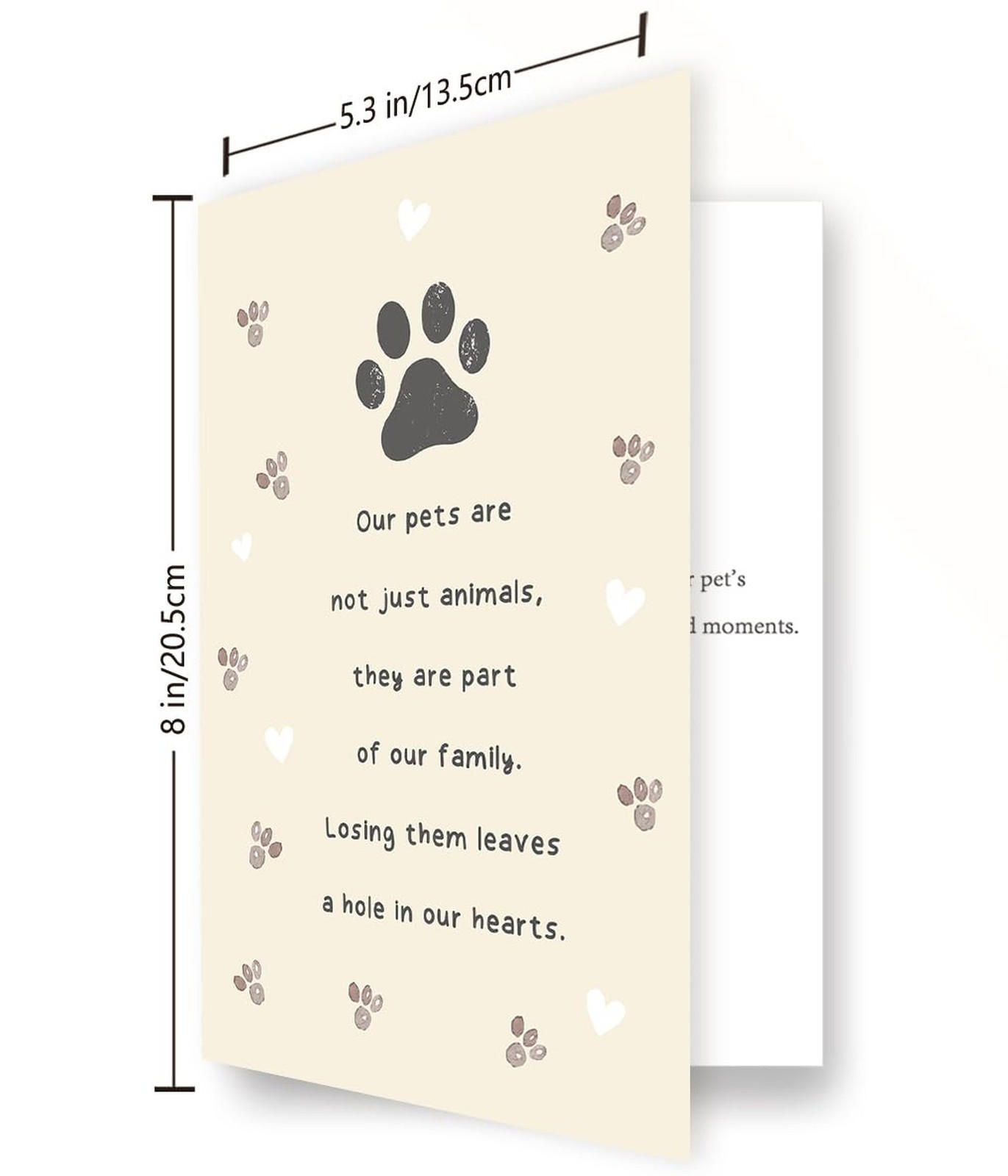Pet Sympathy Card for Dog Cat, Loss of Dog Sympathy Gift, Pets Memorial Gifts…
