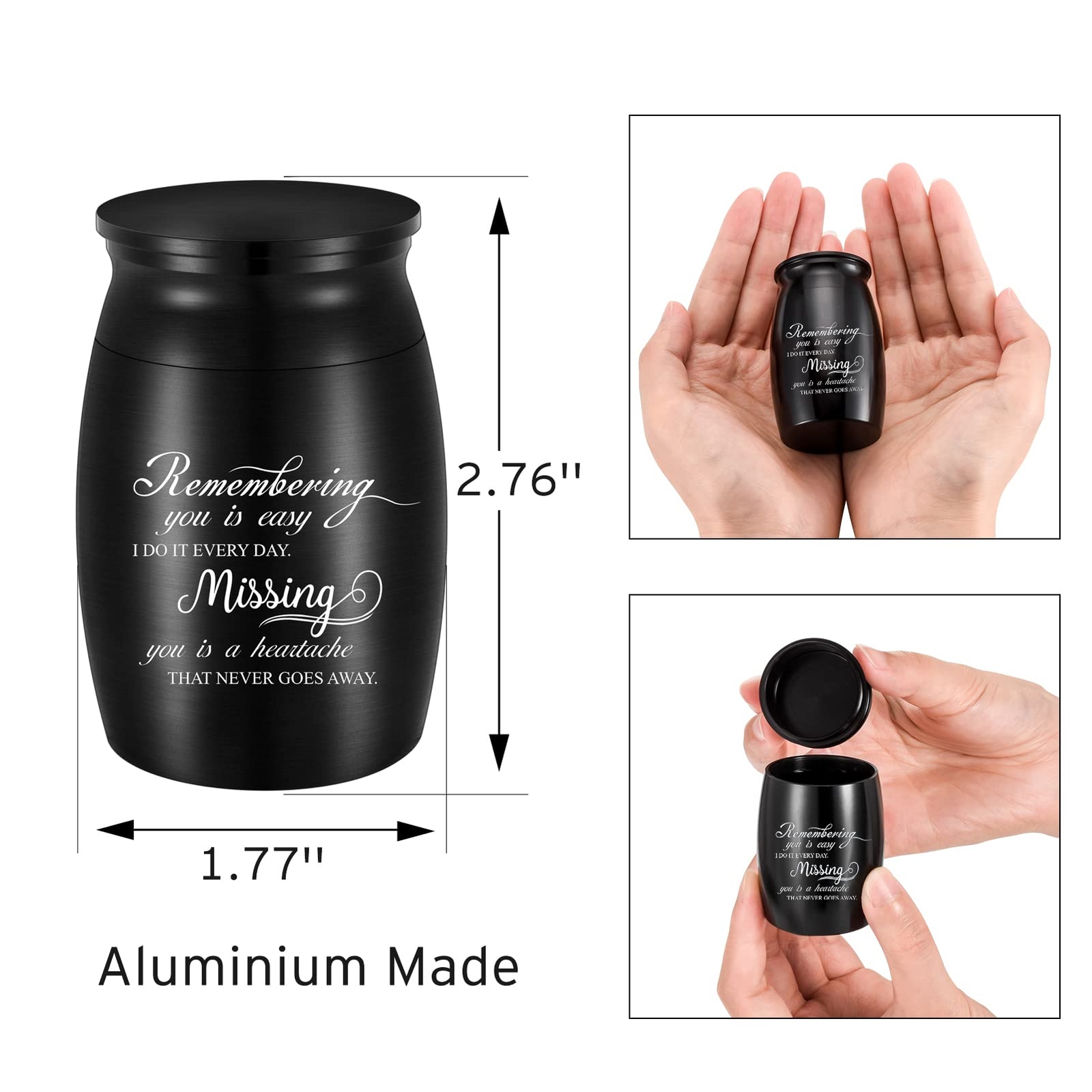 3 Inches Small Keepsake Cremation Urn Mini Cremation Urns for Ashes Memorial Urn