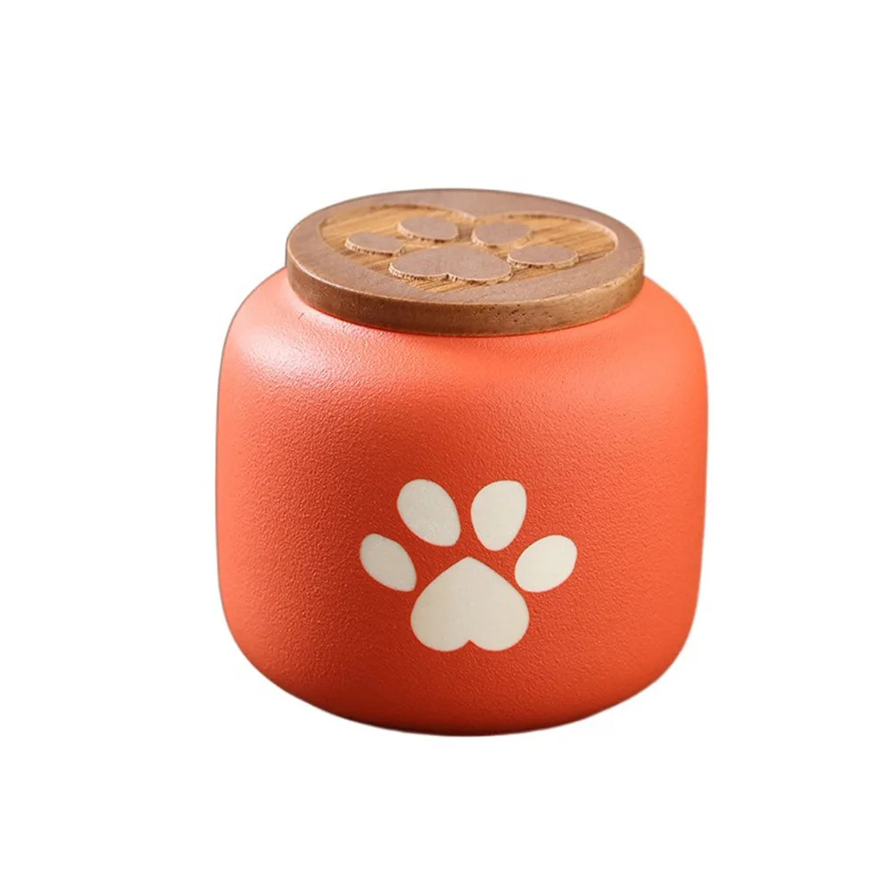 Cute Ceramic Pet Urn Memorial Ashes Box with Lid Moisture Proof
