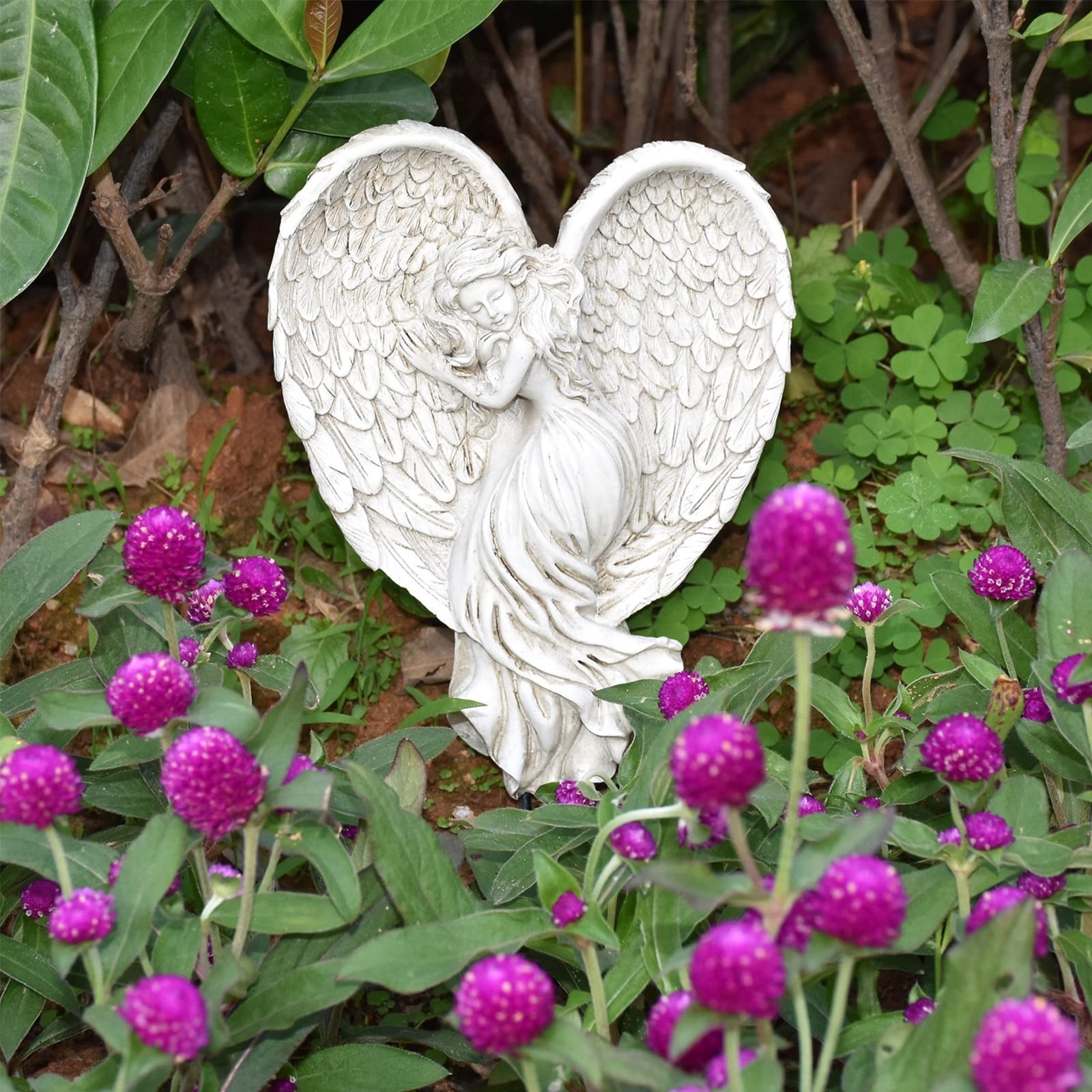 Sleeping Angel Garden Outdoor Statue Memorial Angel Figurine & Sculpture Memo…