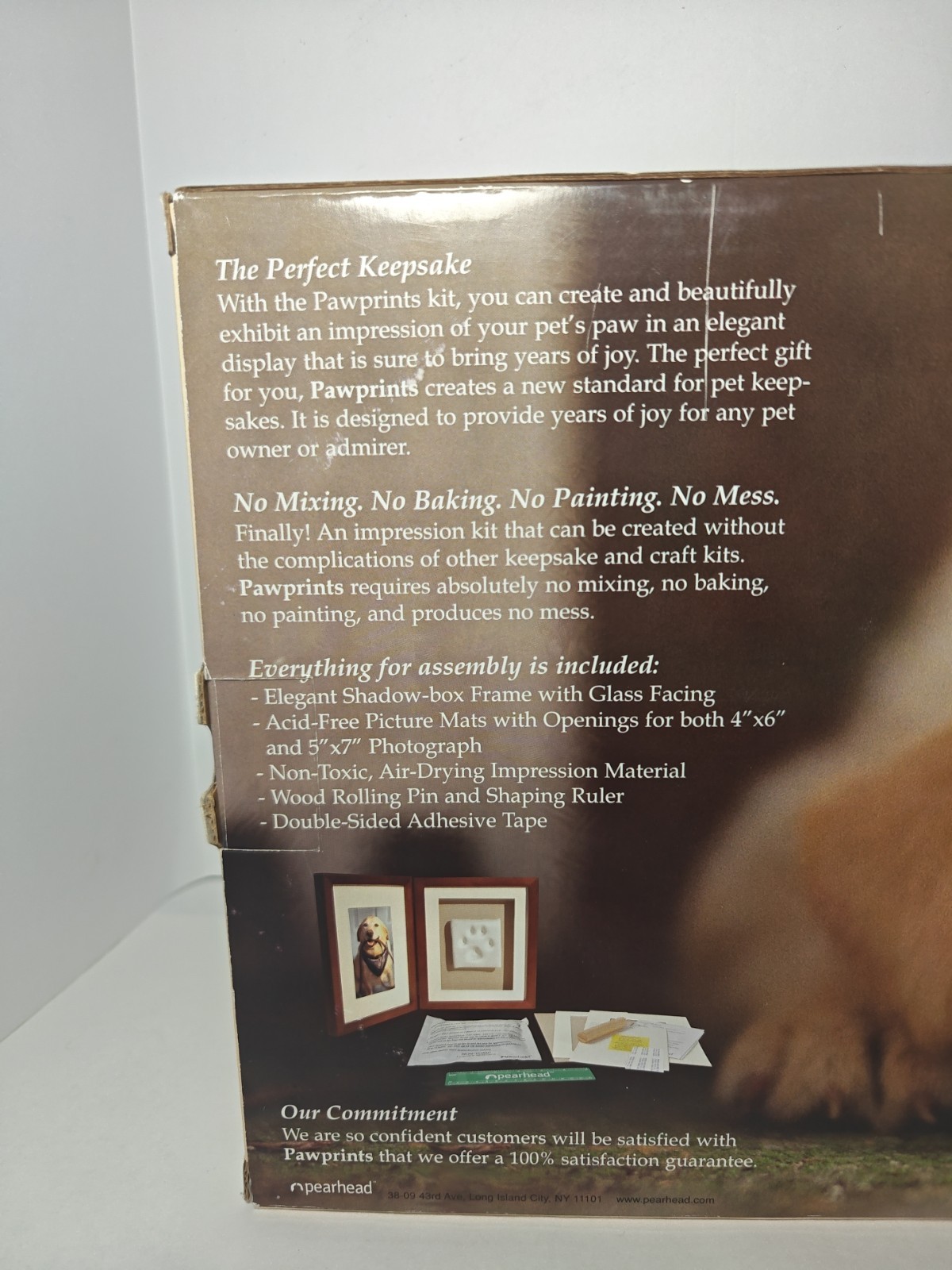 Pearhead Pawprints Pet Photo Frame with Imprint Kit for Cats and Dogs 4×6/5×7 📷