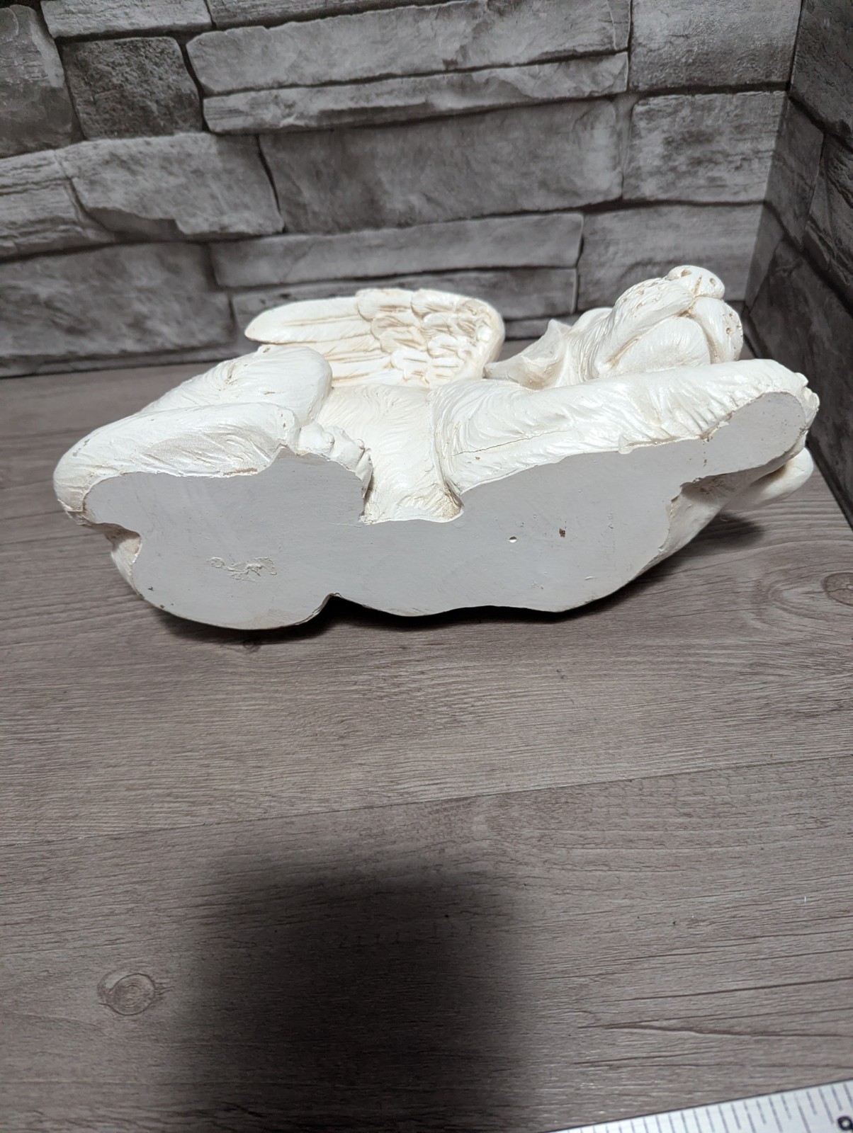 10″L Pet Dog Memorial Sleeping Puppy Statue Angel Wings Grave Marker Keepsake