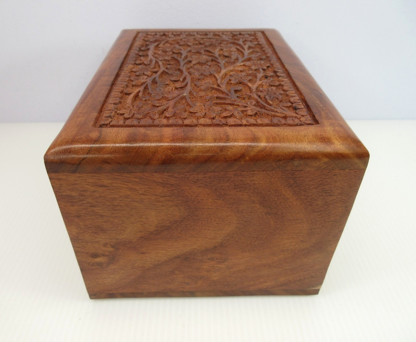 Remembrance Carved Wooden Box TREE of LIFE Pet Cremation Urn 7.5″ x 5.5 x 4.5