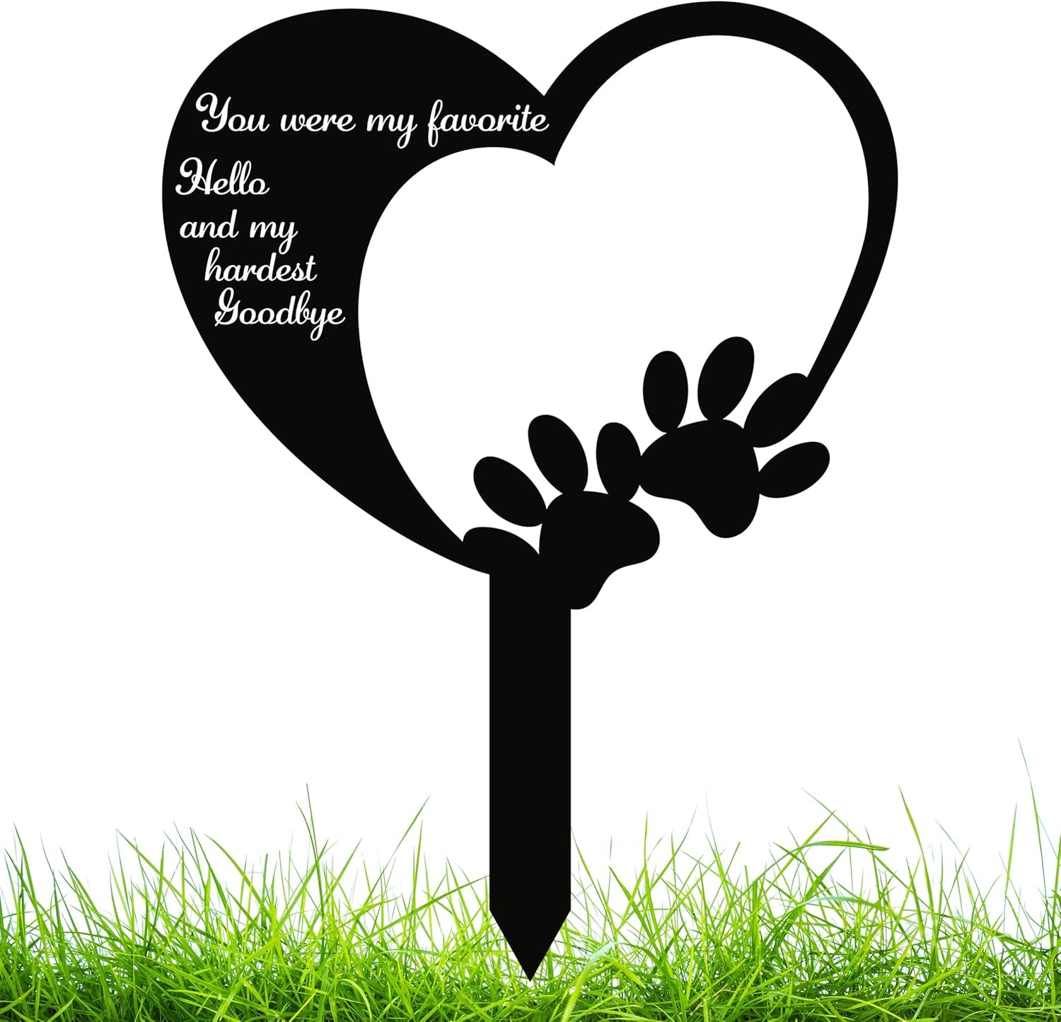 DIMARONGTON Pet Memorial Graves Markers, 9×12 Iron Dog You Were My Favorite