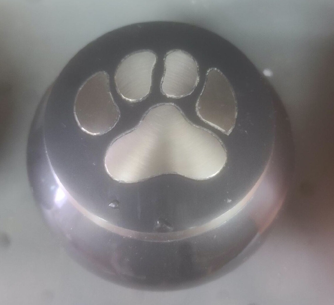 5″ Slate Grey Paw Print Jar / Pot Style Pet Urn