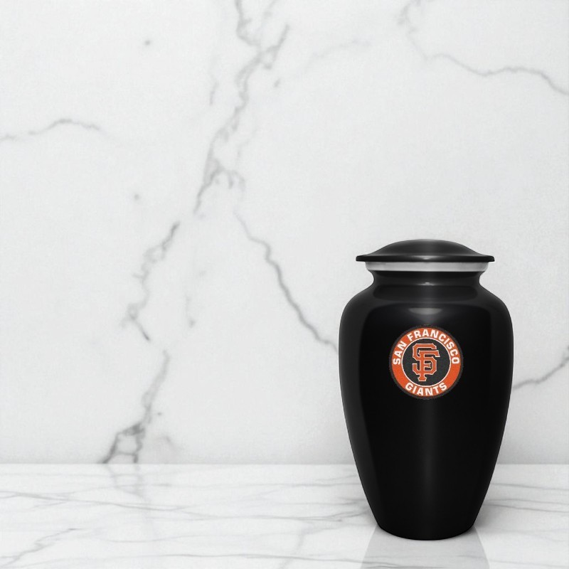 San Francisco Giants Baseball Theme Large Cremation Urn Adult Human Ashes w/Bag