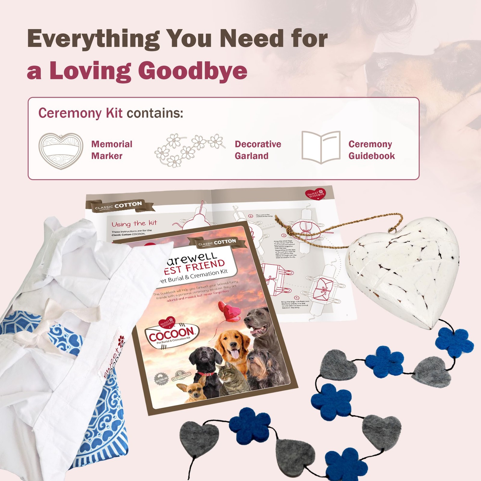 Sweet – Pet Ceremony Kit Classic Cotton- Casket For All – Rabbits
